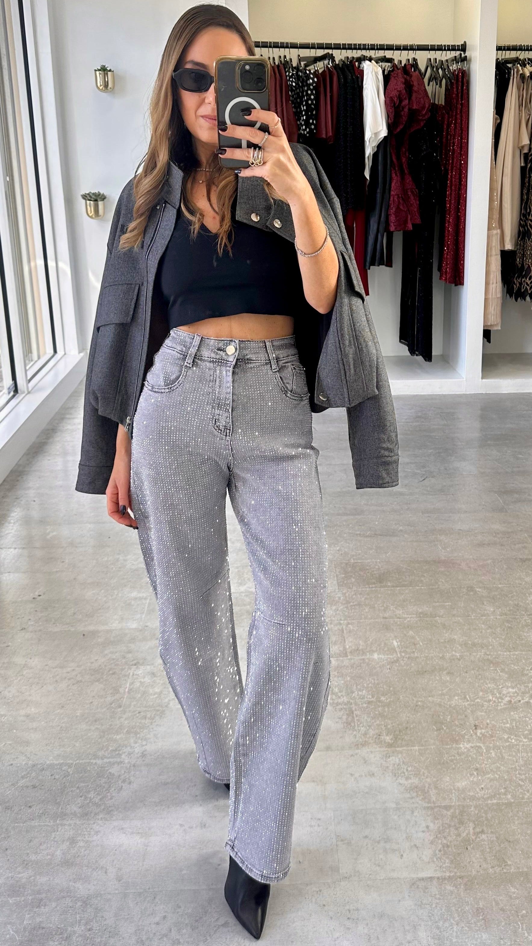 GREY STARLIGHT DENIM