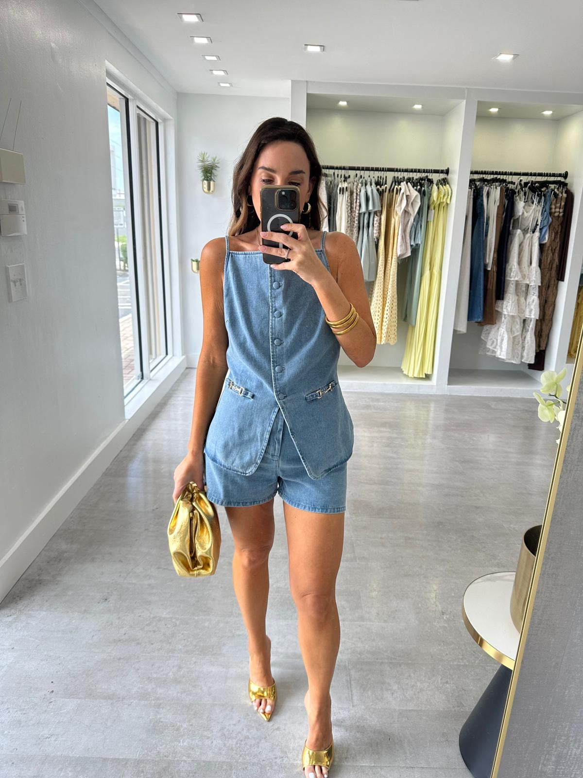 THE DENIM CHAIN SET