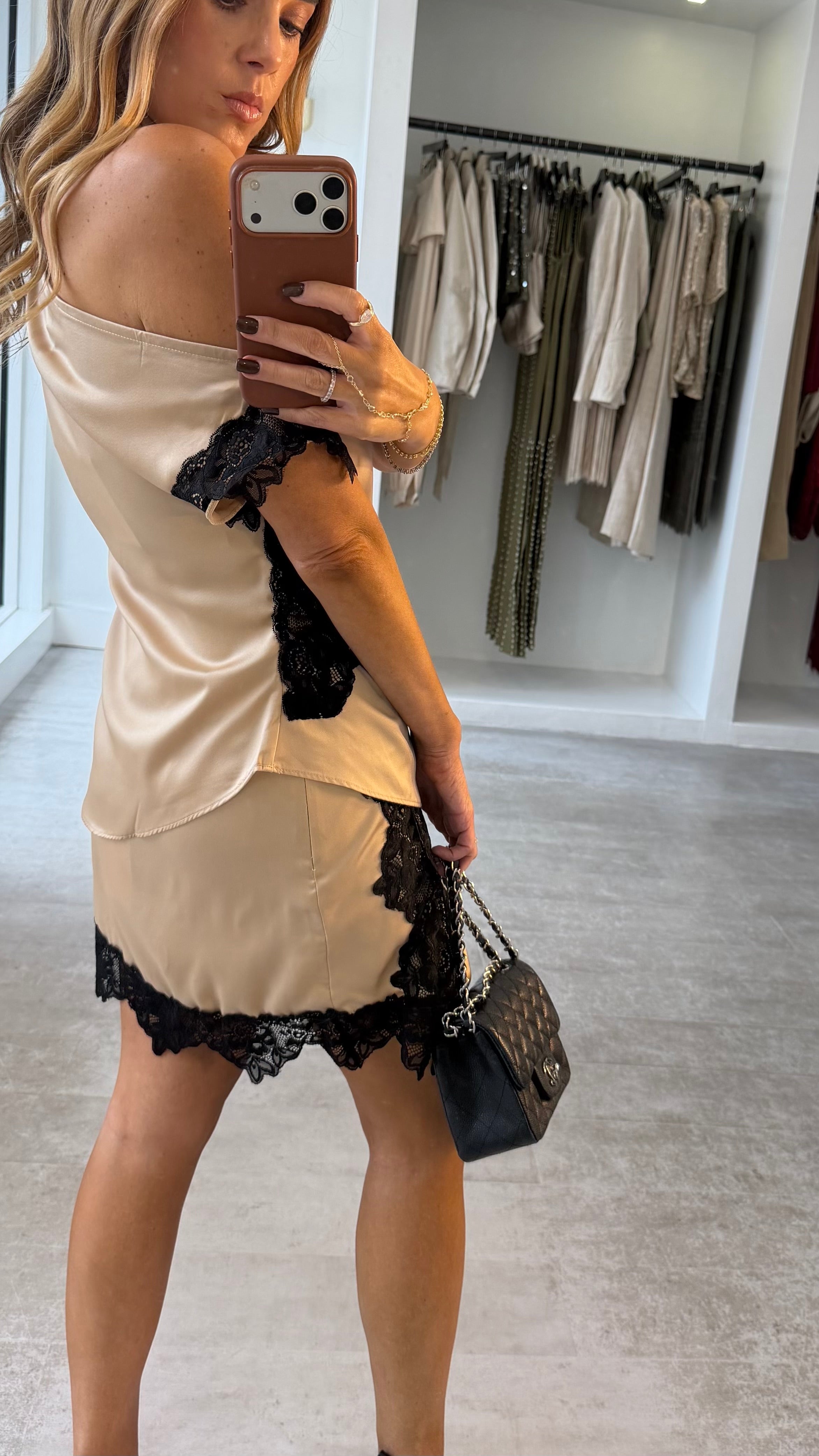 NUDE NOIR LACE SET