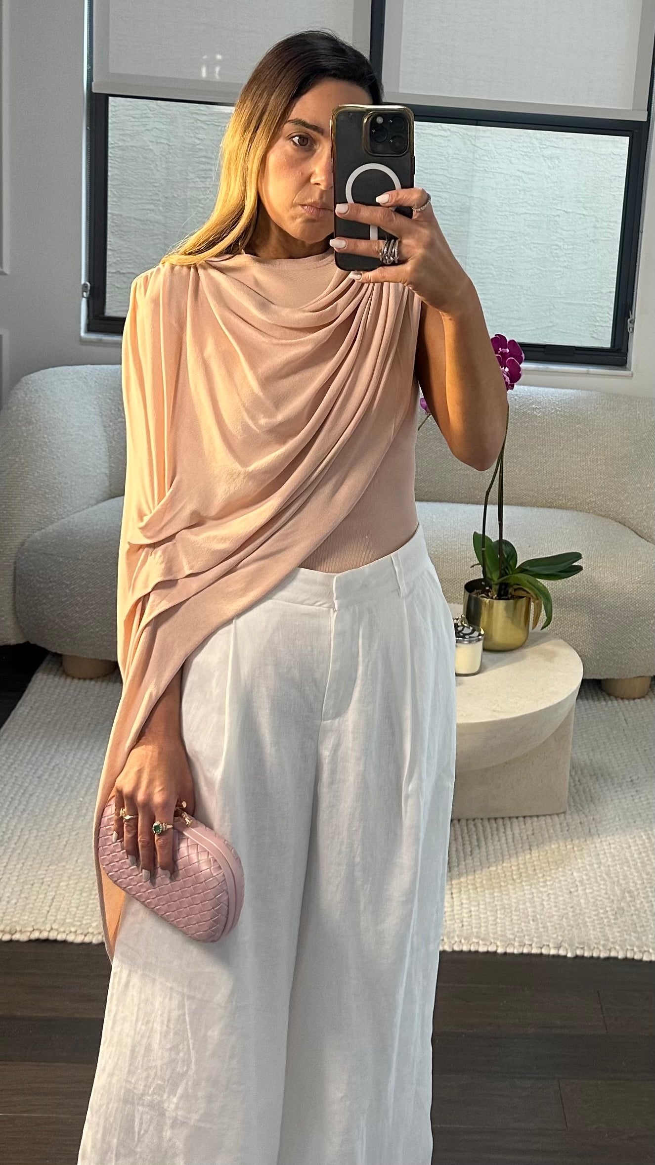 BLUSH CAPE TOP