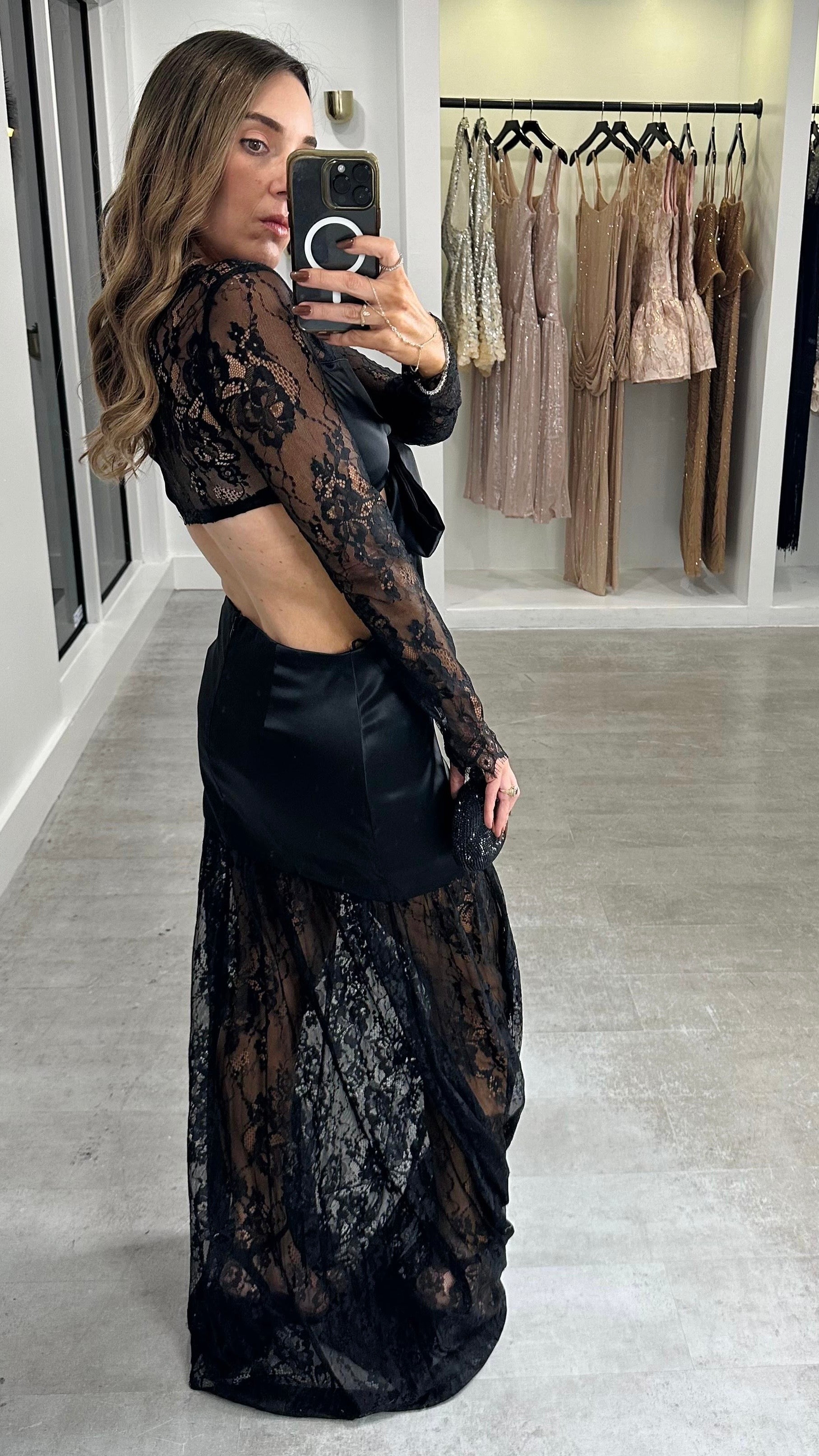 ILUSSION LACE MIDI DRESS