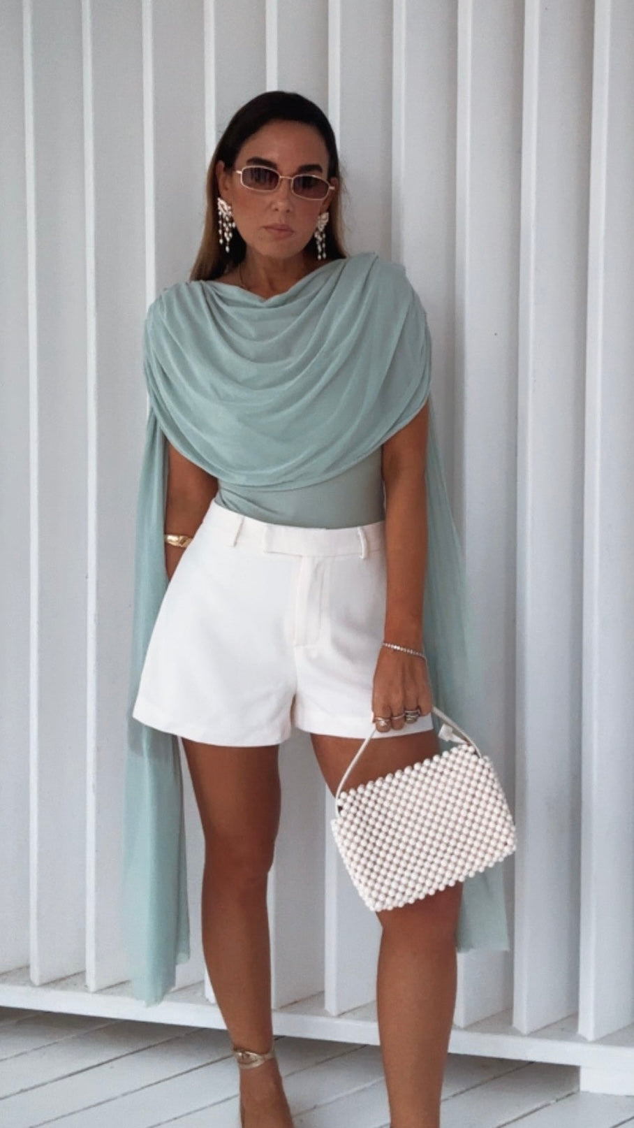 IVORY TAILORED SHORTS