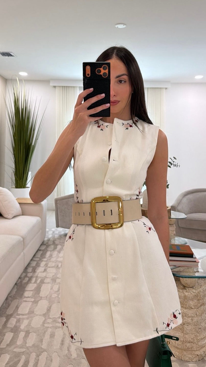 FLORAL EMBROIDERED DRESS