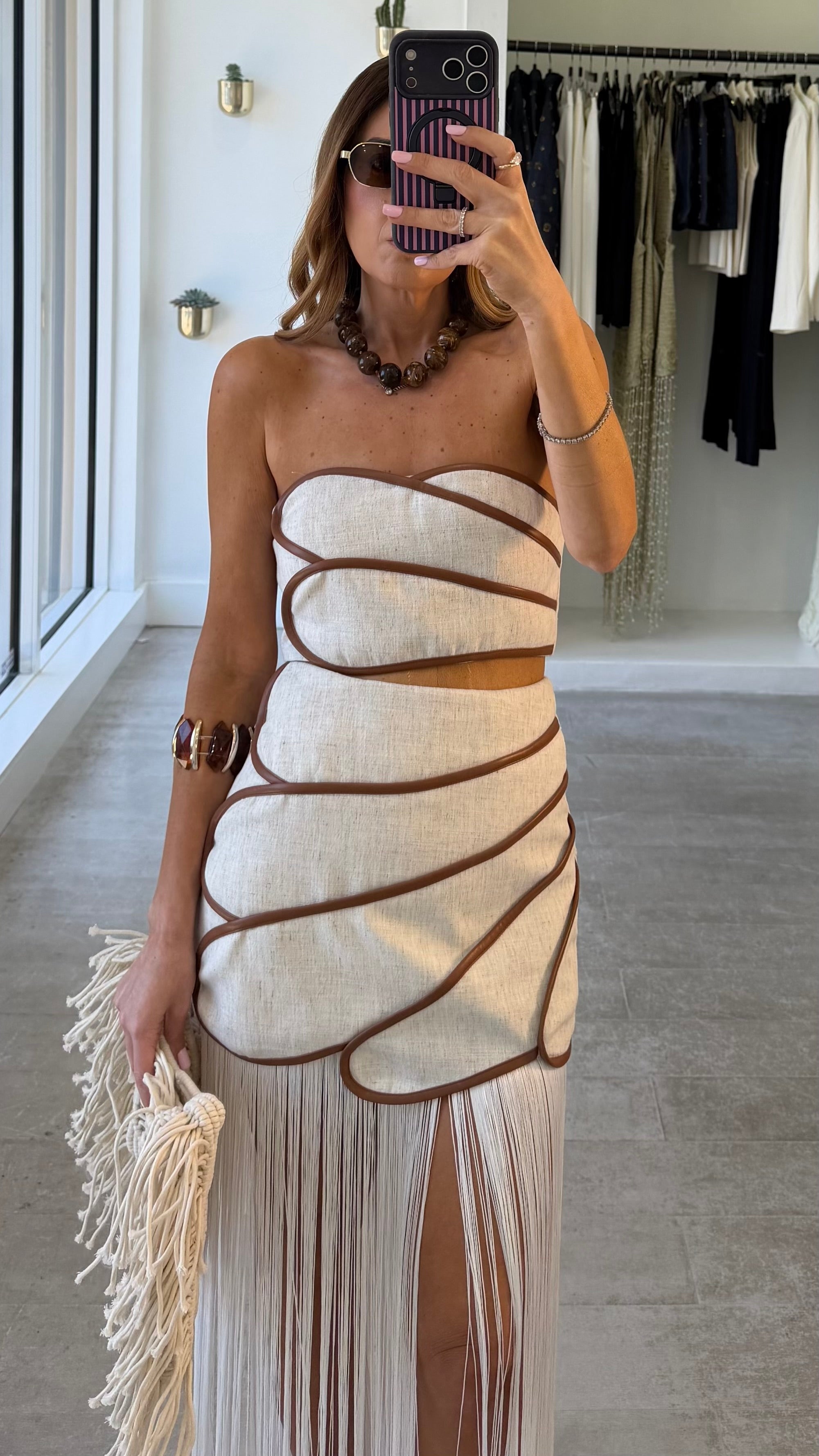 TERRA FRINGE SKIRT SET