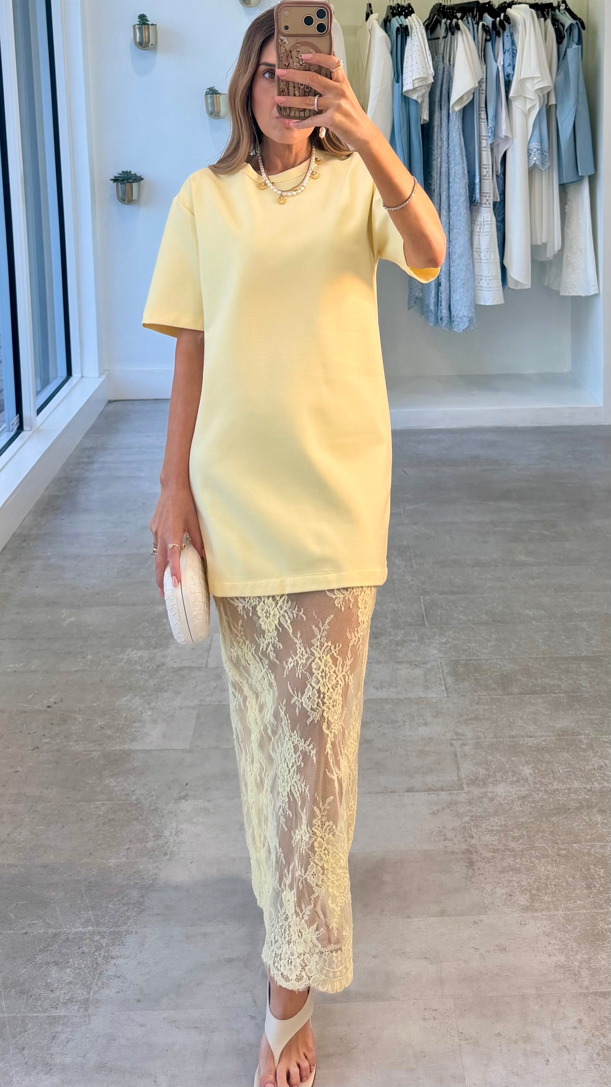 BUTTER LACE TSHIRT DRESS