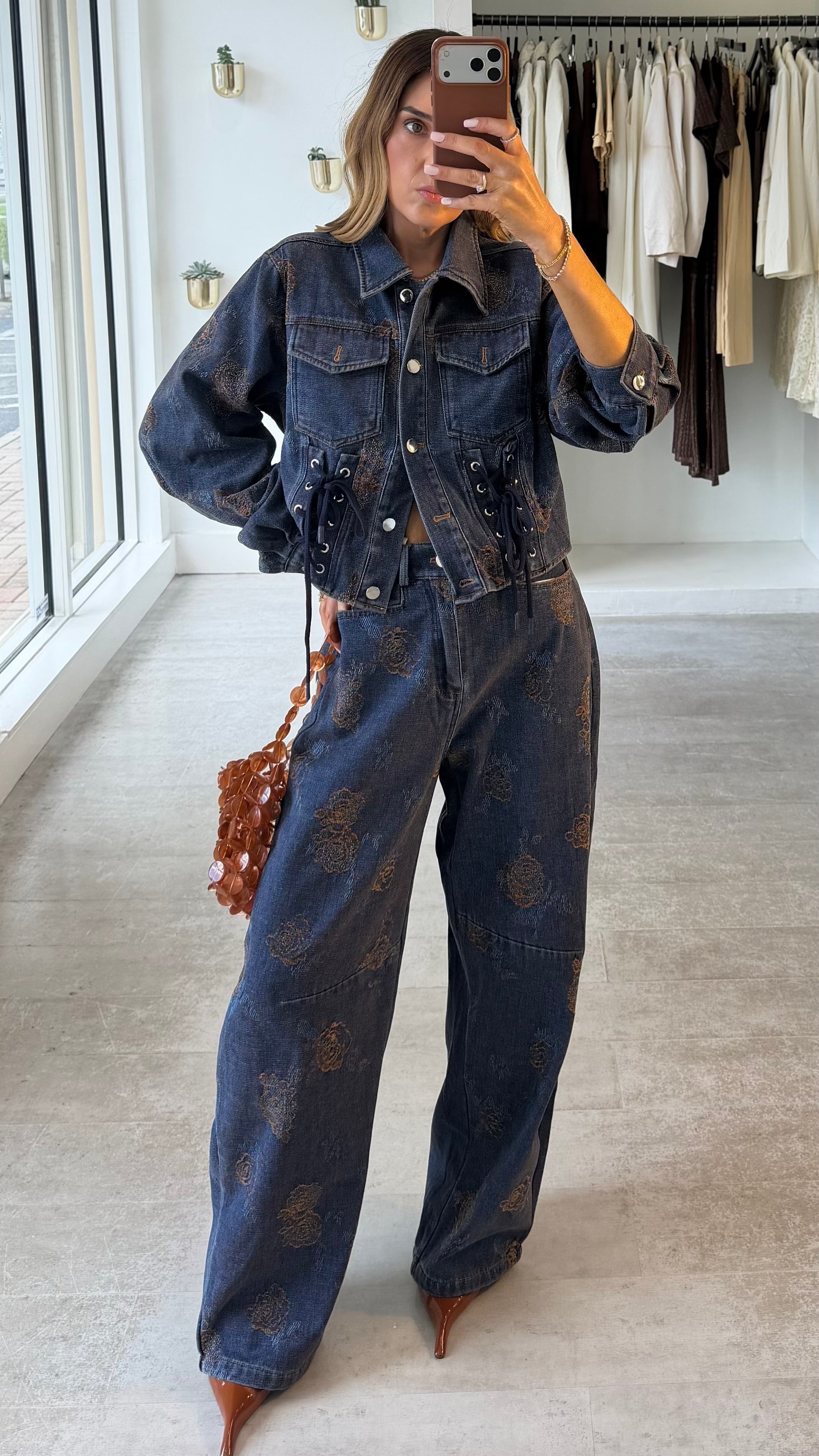 WILD ROSE DENIM SET