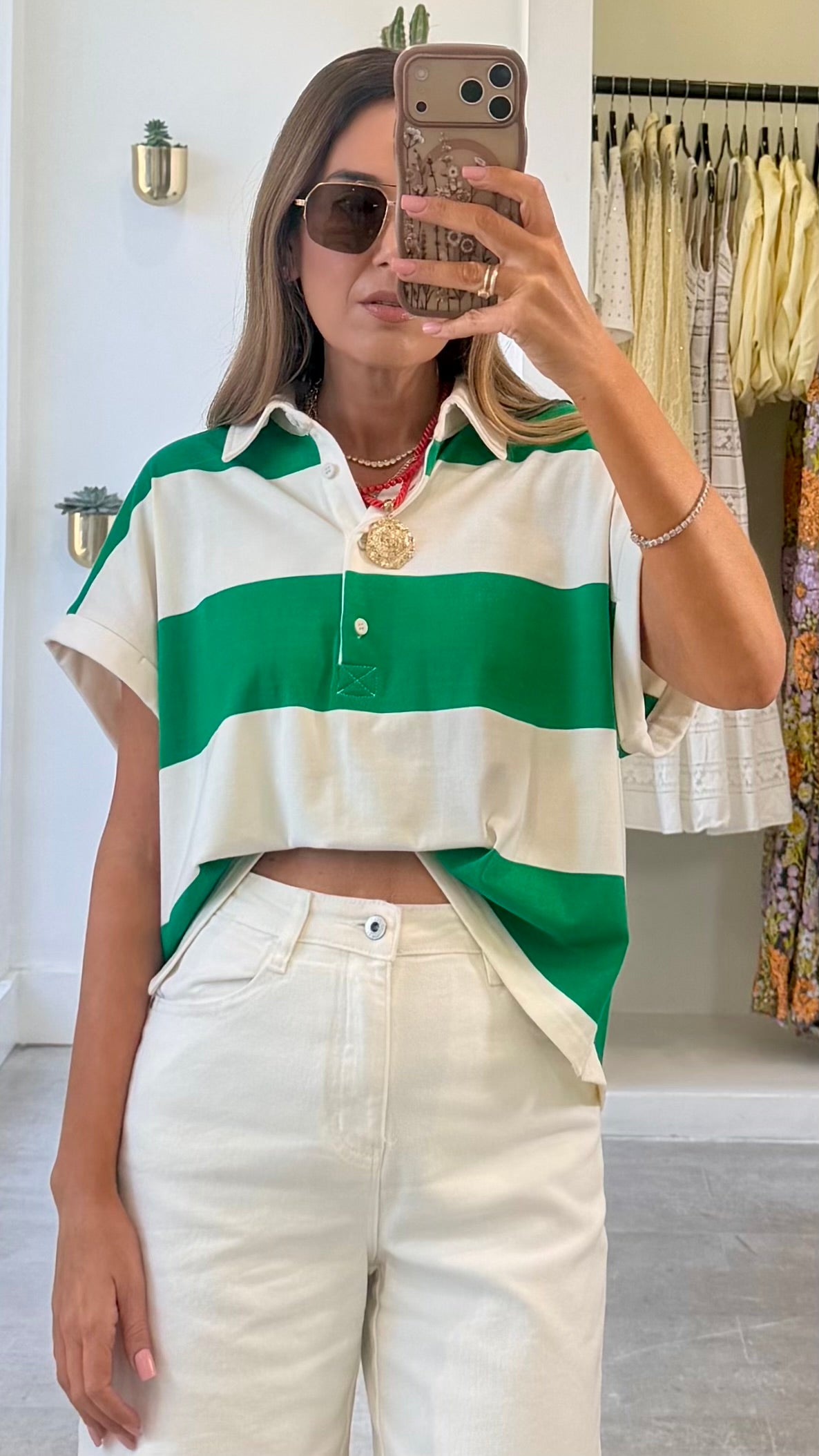 EMERALD STRIPED TOP