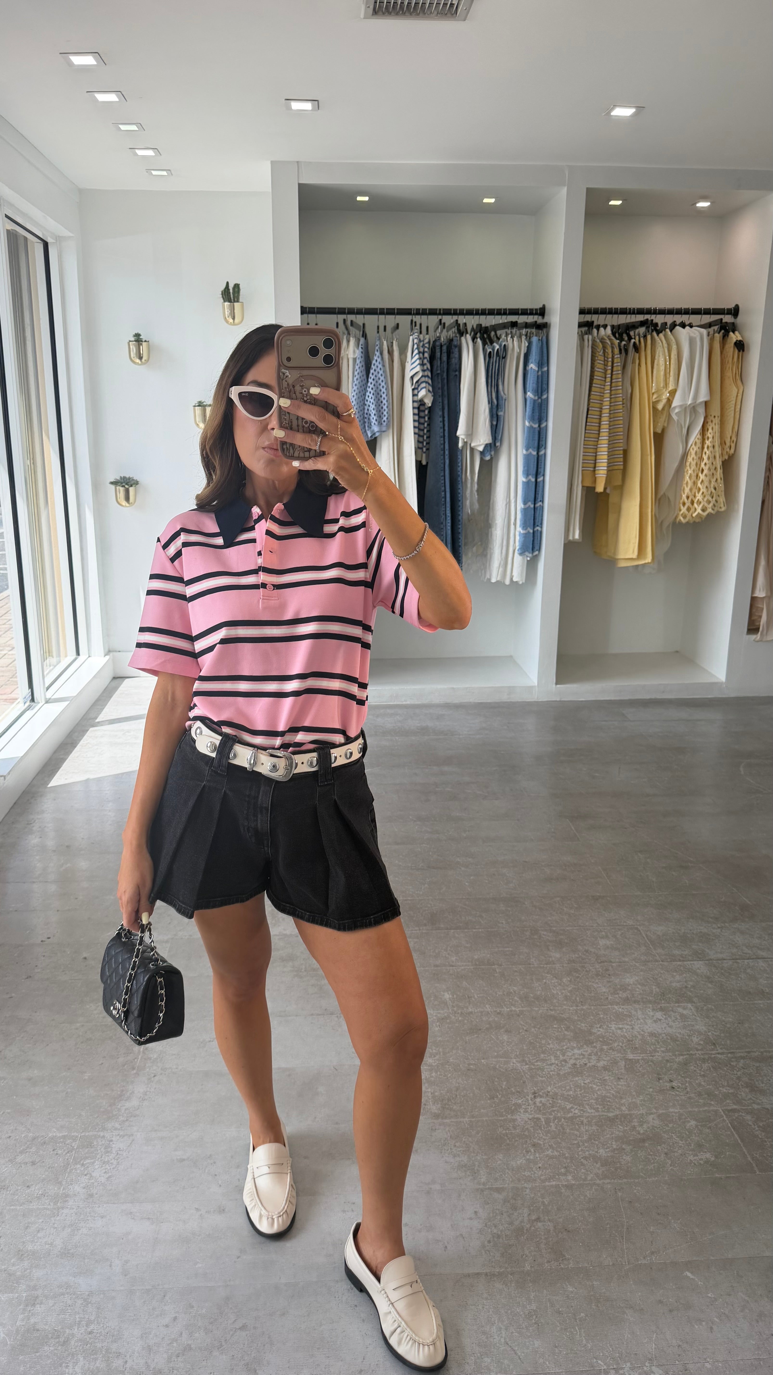 PINK MULTI STRIPED TOP