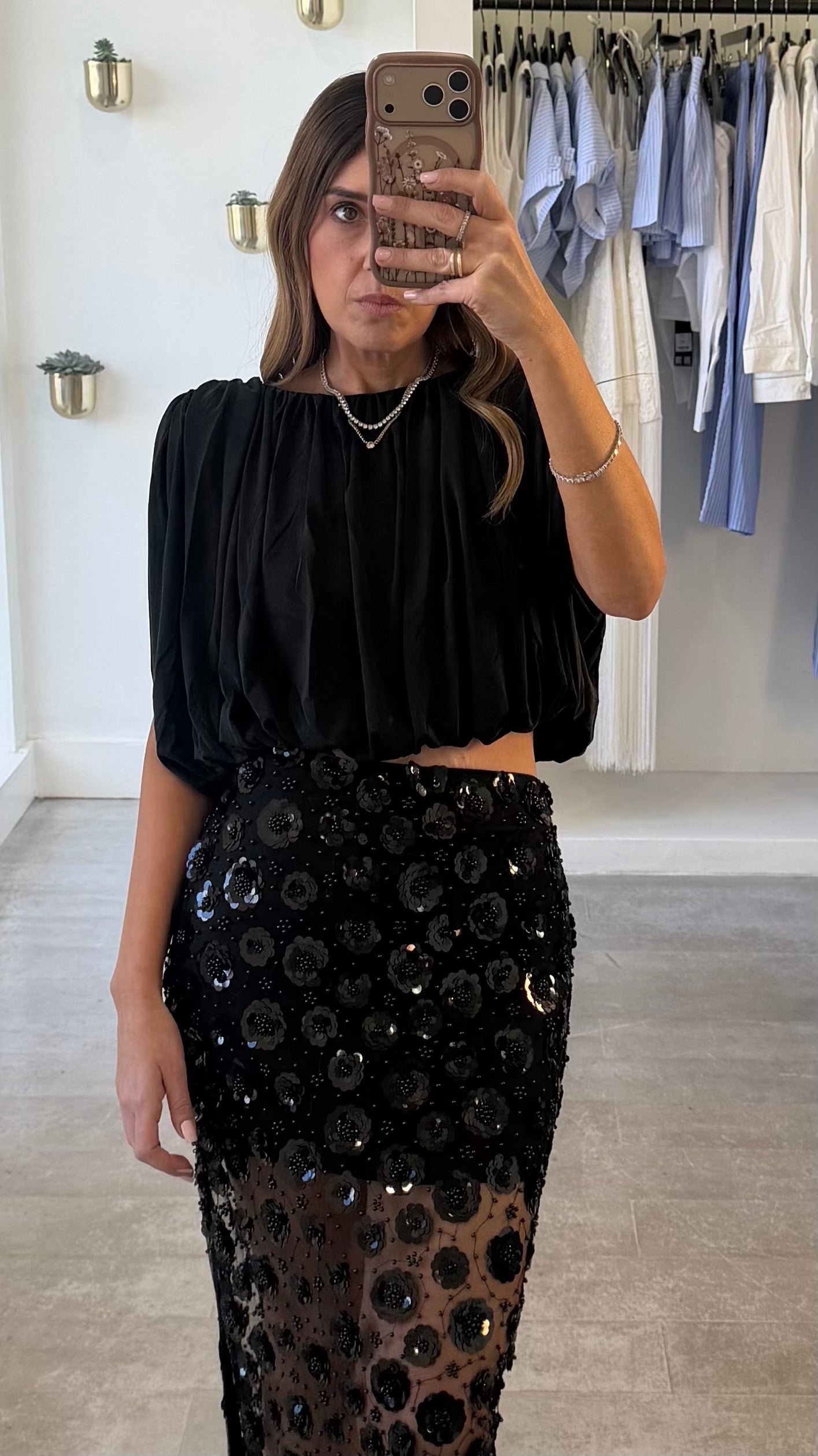 BLACK BUBBLE TOP