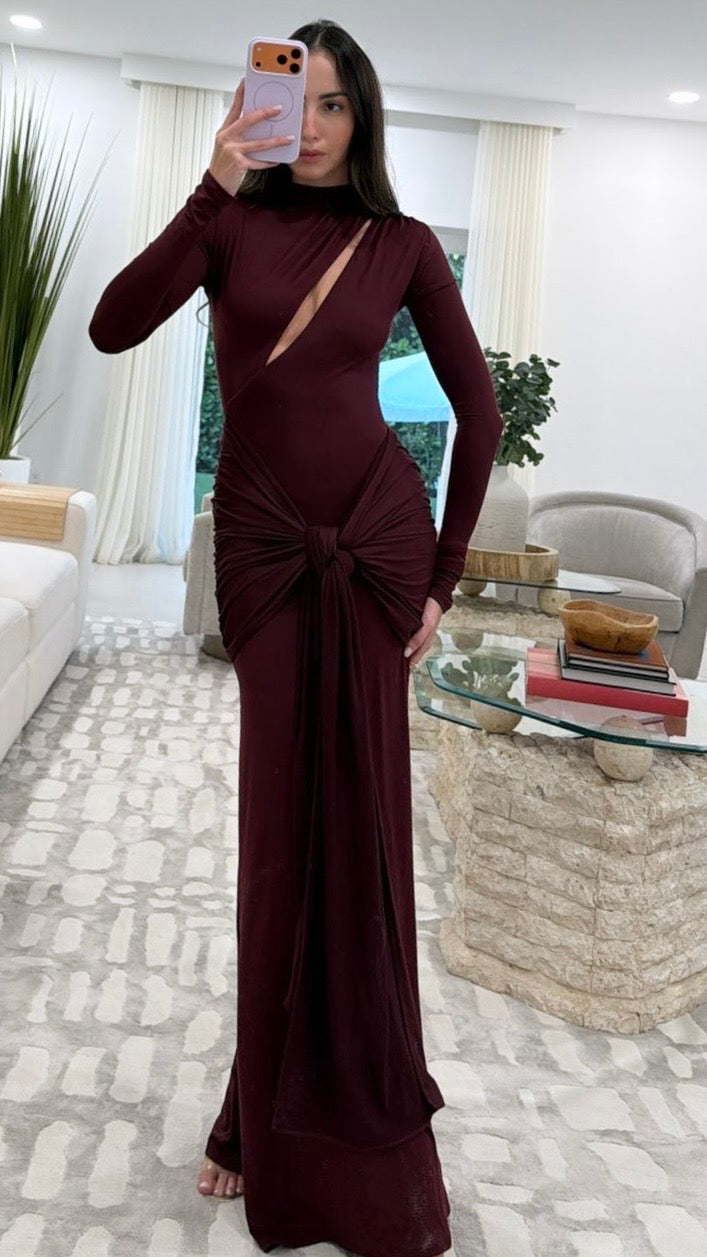 THE BORDEAUX SIREN DRESS