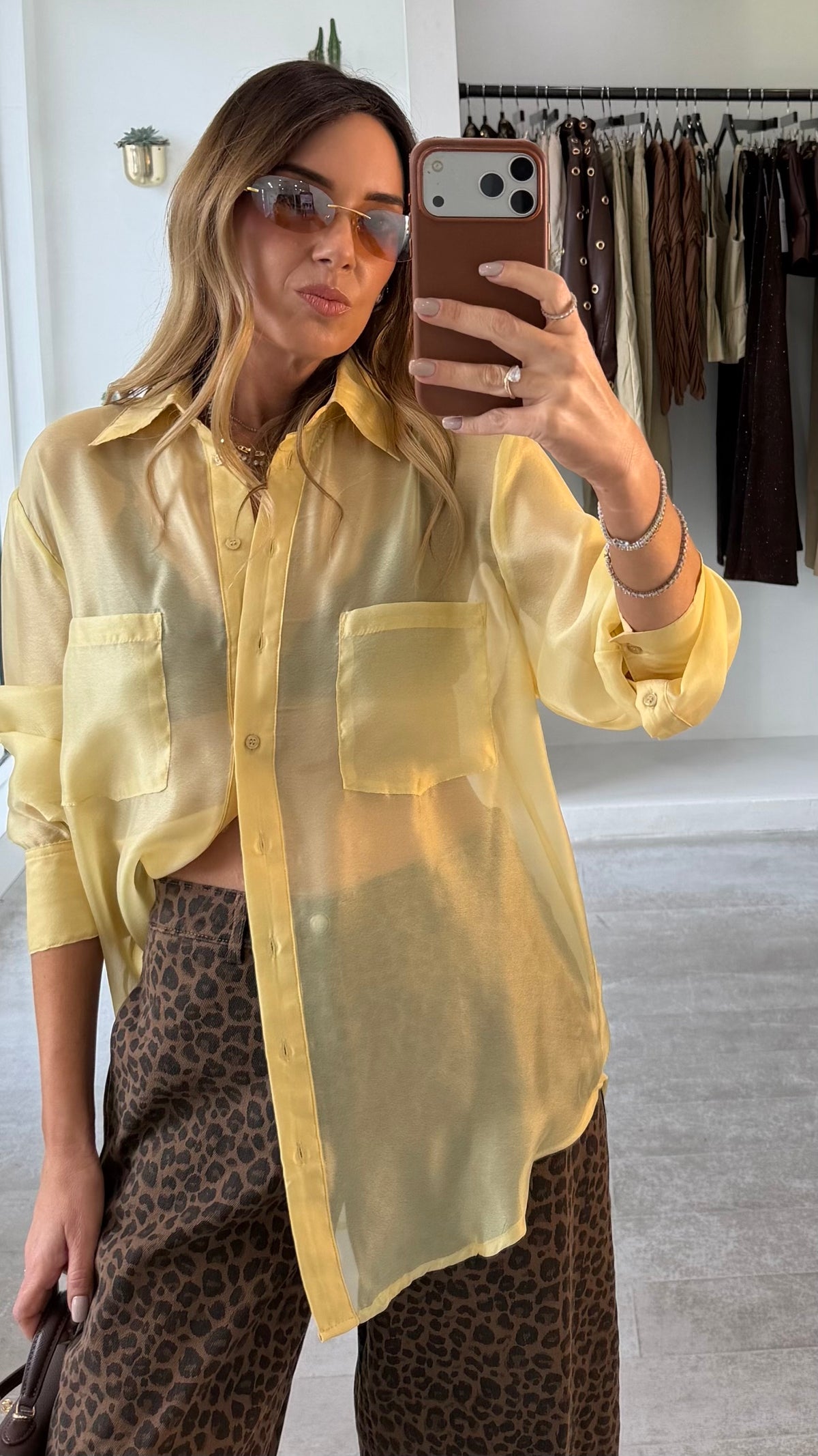 GOLDEN GLOW SHEER TOP