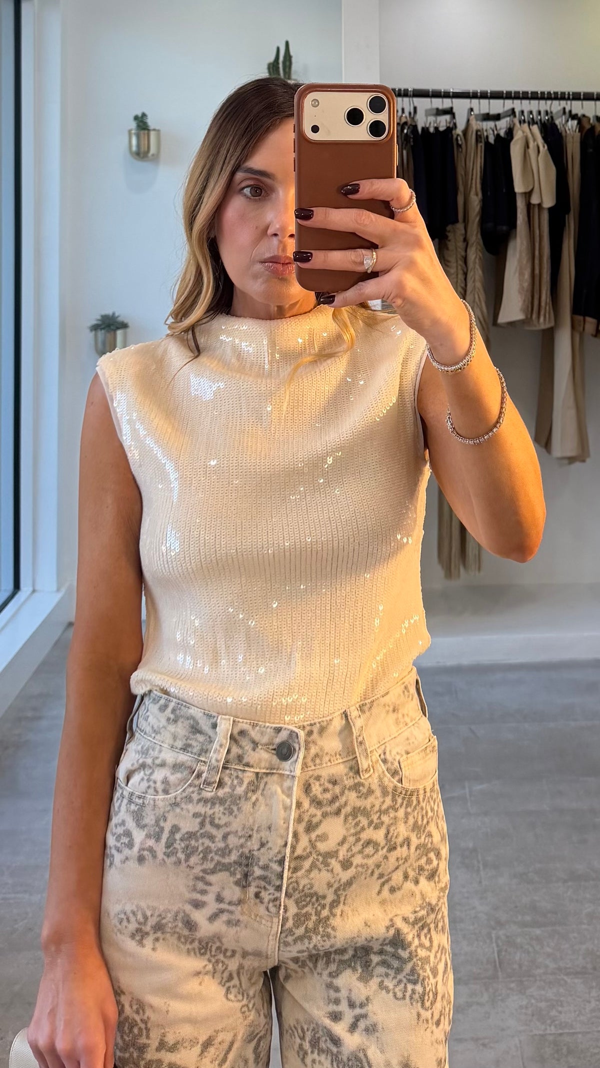 IVORY SHIMMER TOP