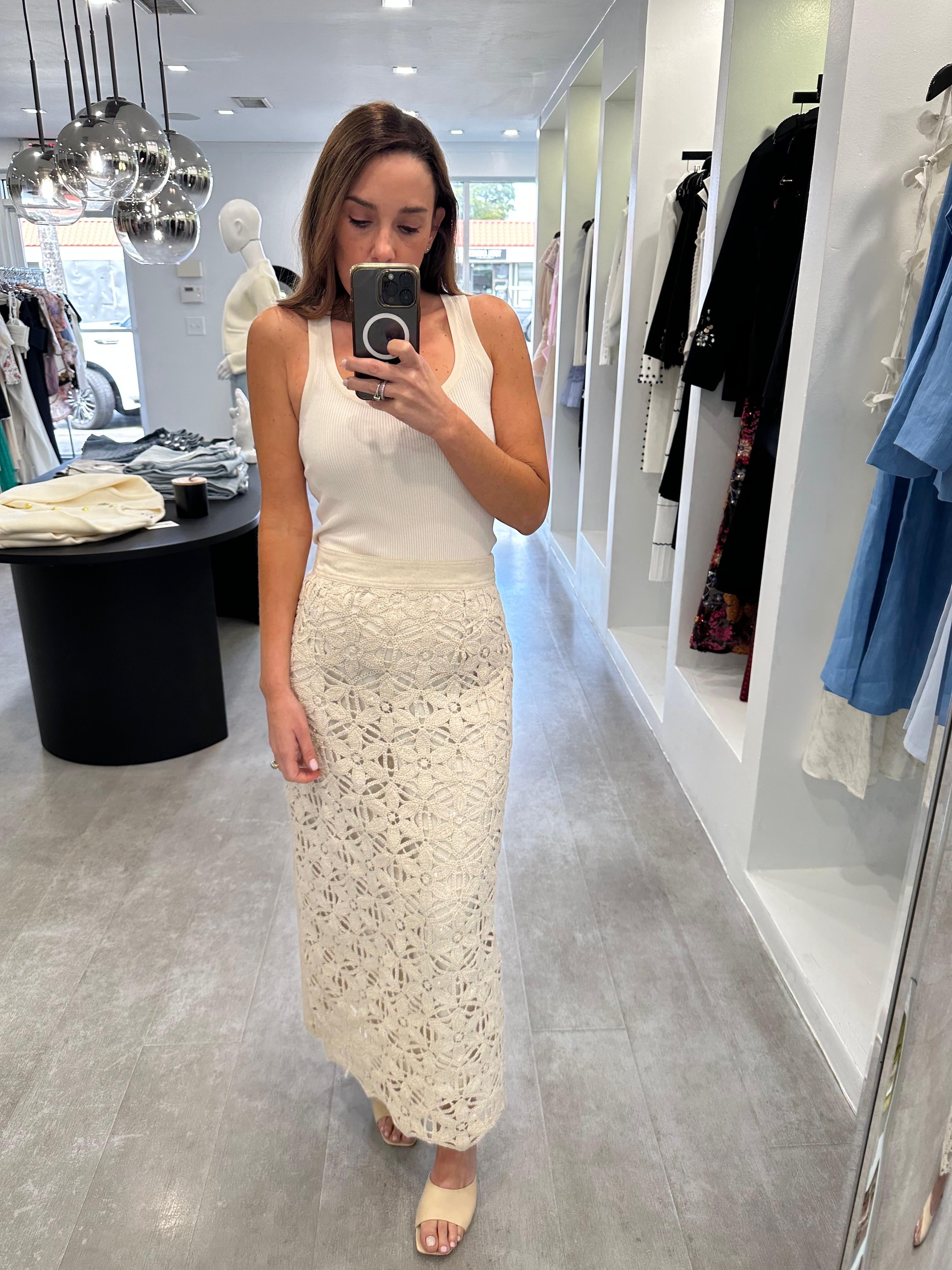 BONE CROCHET SKIRT SET