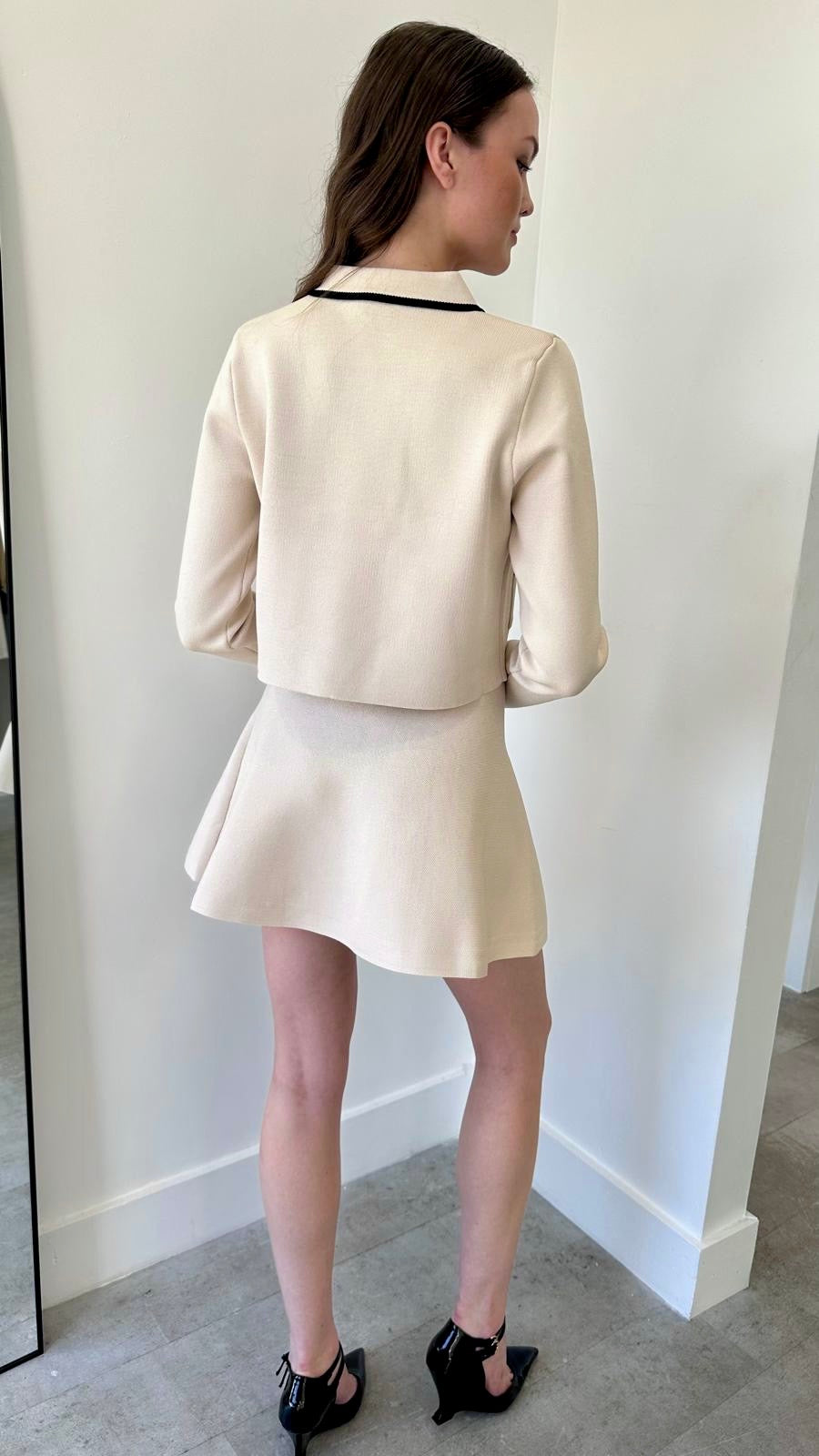 CONTRAST EDGE KNIT SET