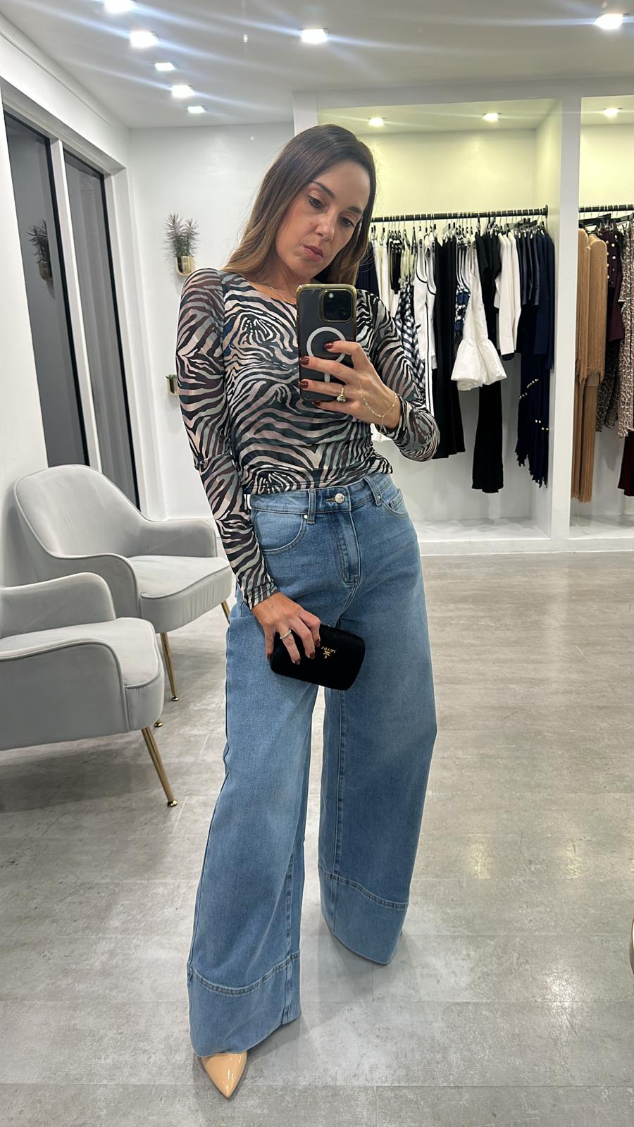MESH ZEBRA TOP