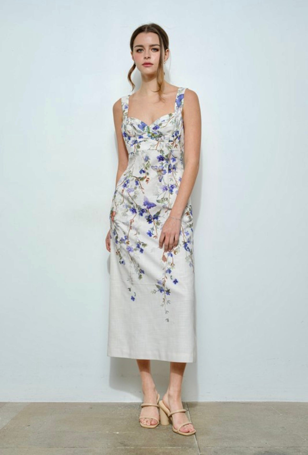 Floral Grace Corset Midi