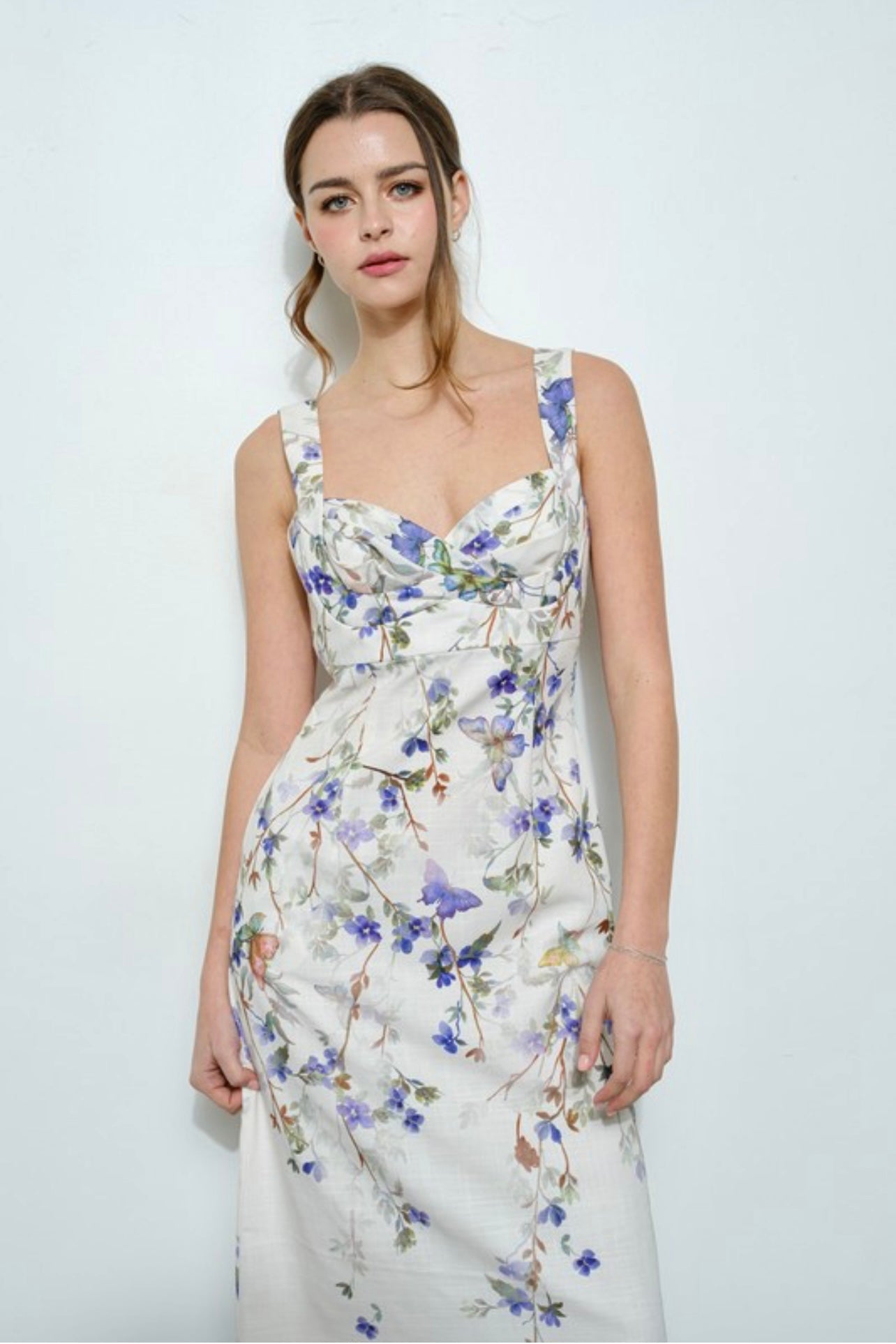 Floral Grace Corset Midi