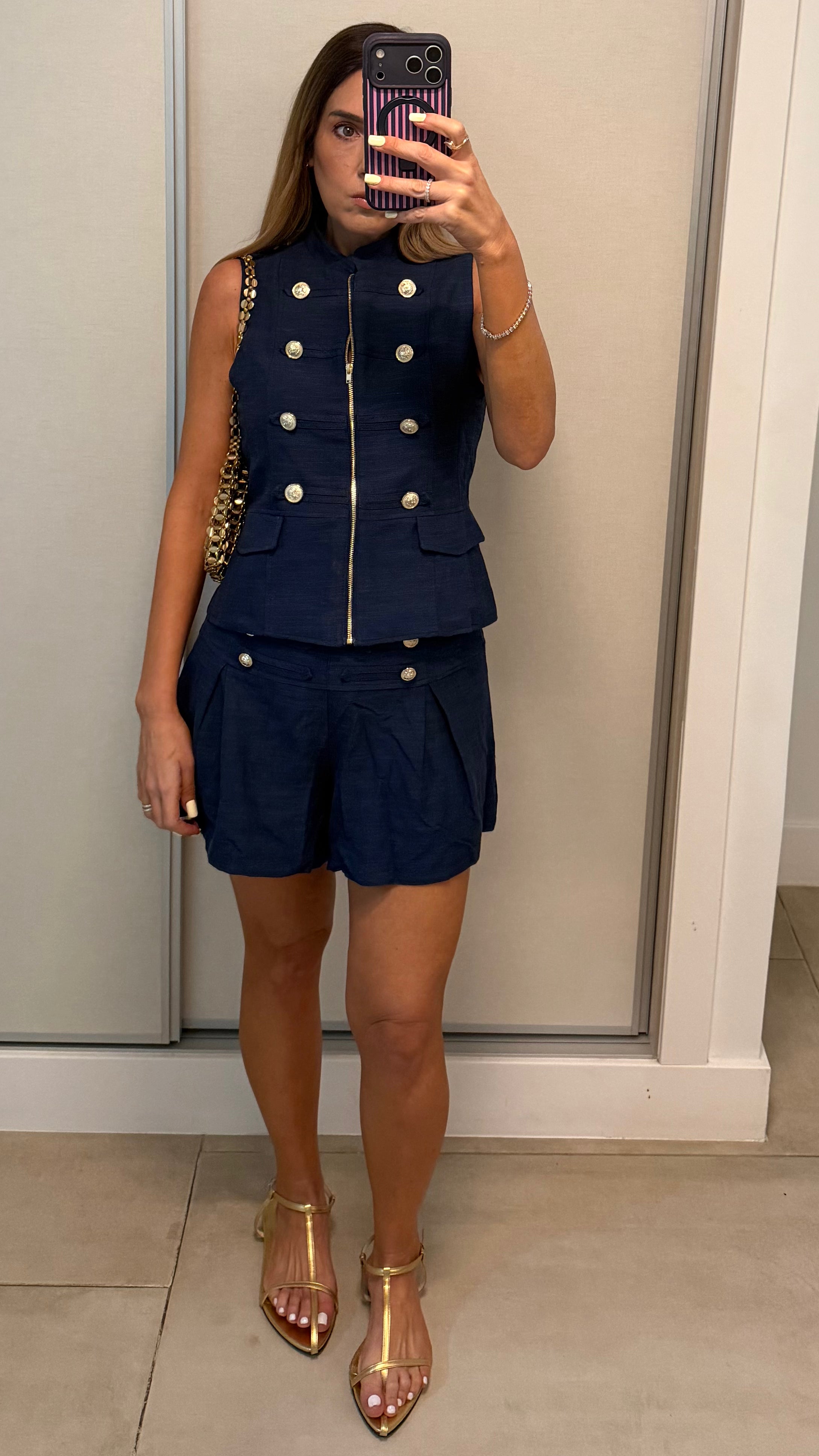 Napoleon linen navy set