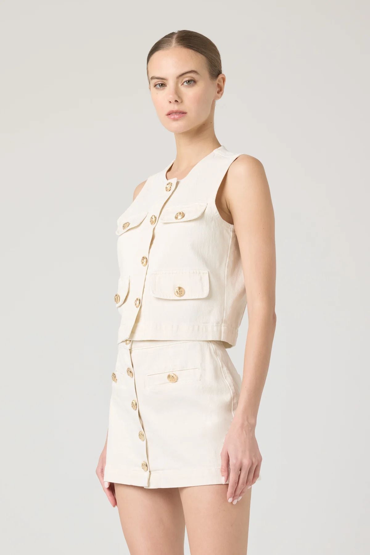 Blank nyc ivory mini skirt
