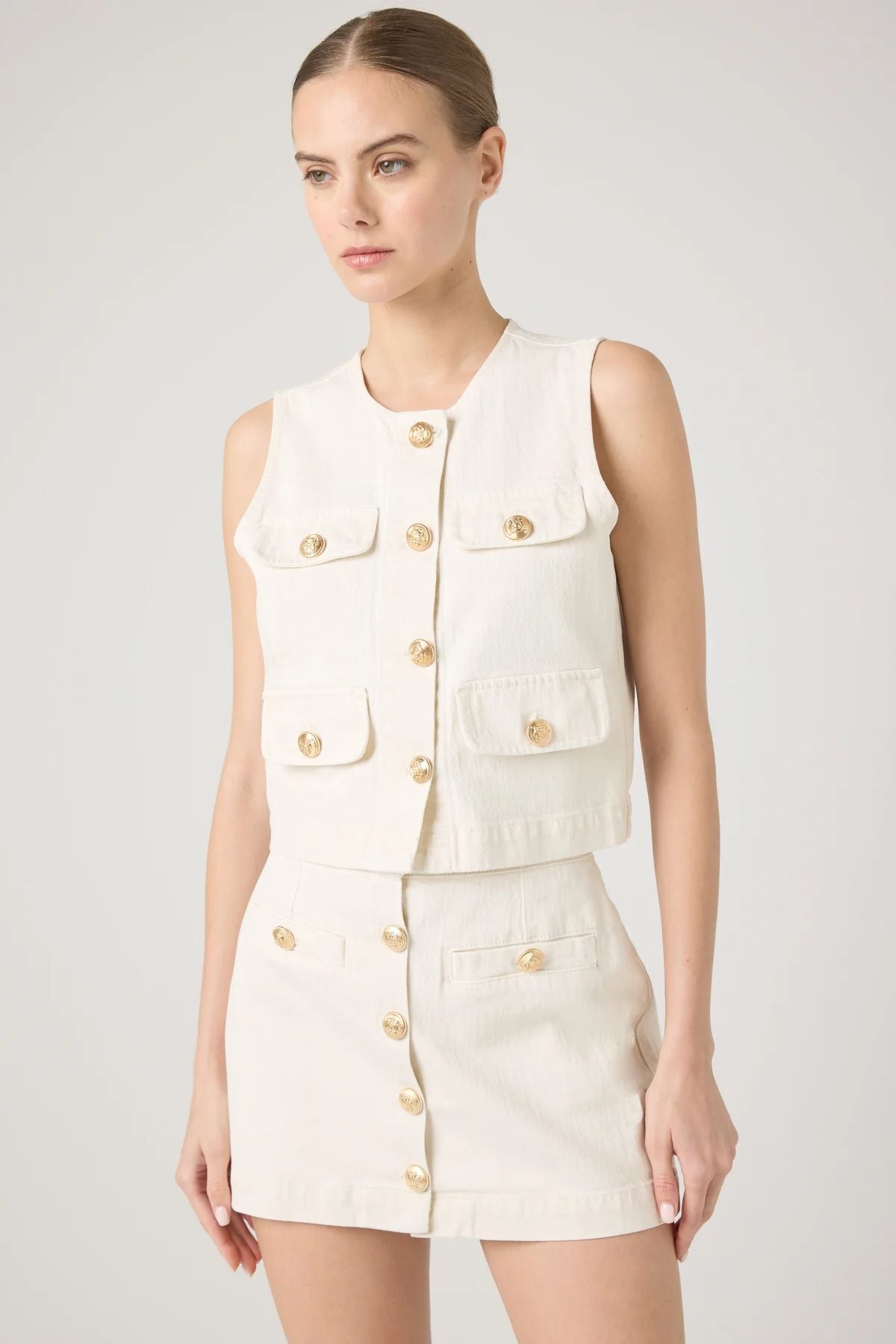 Blank nyc ivory mini skirt