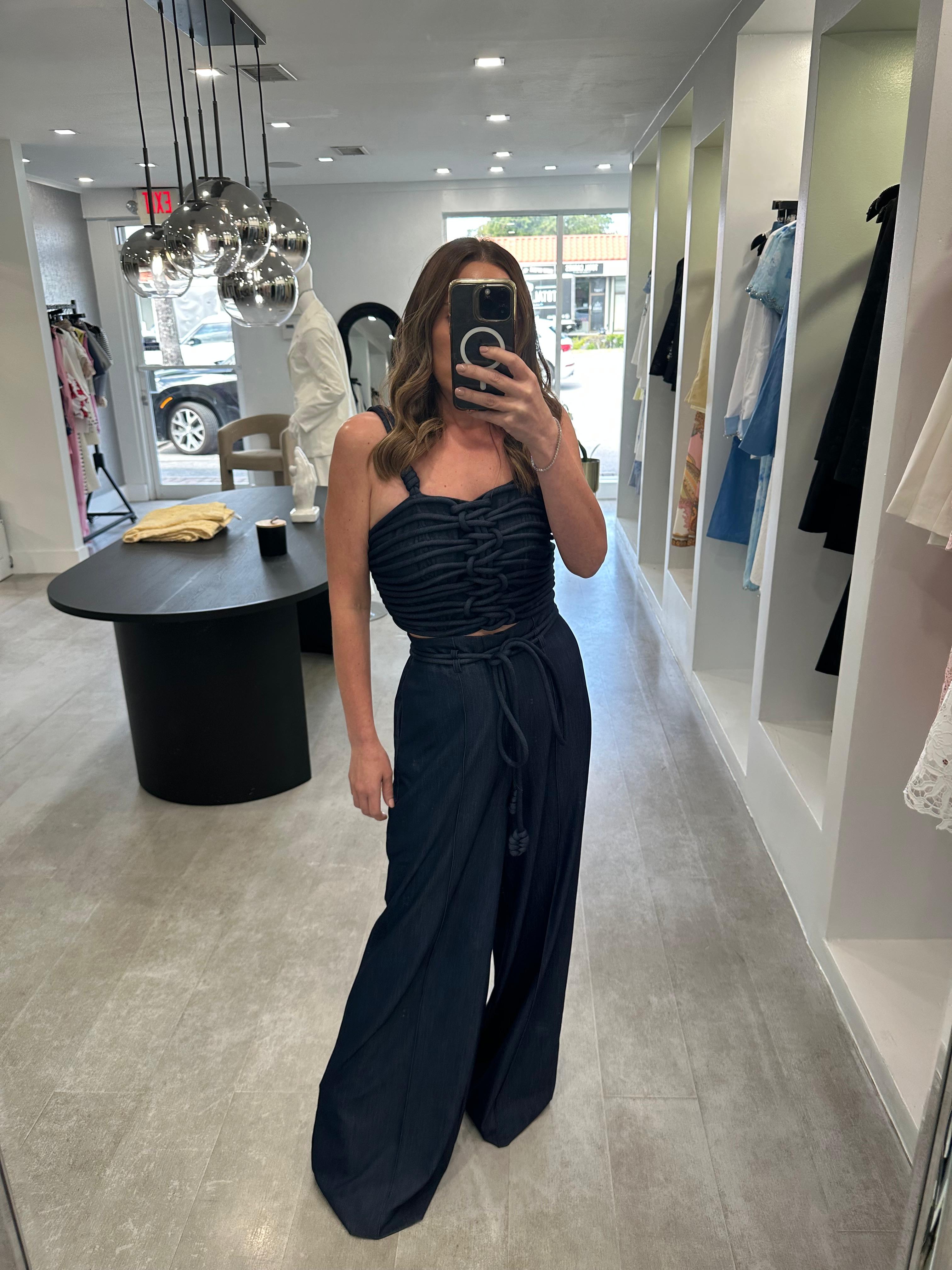 Dark denim set