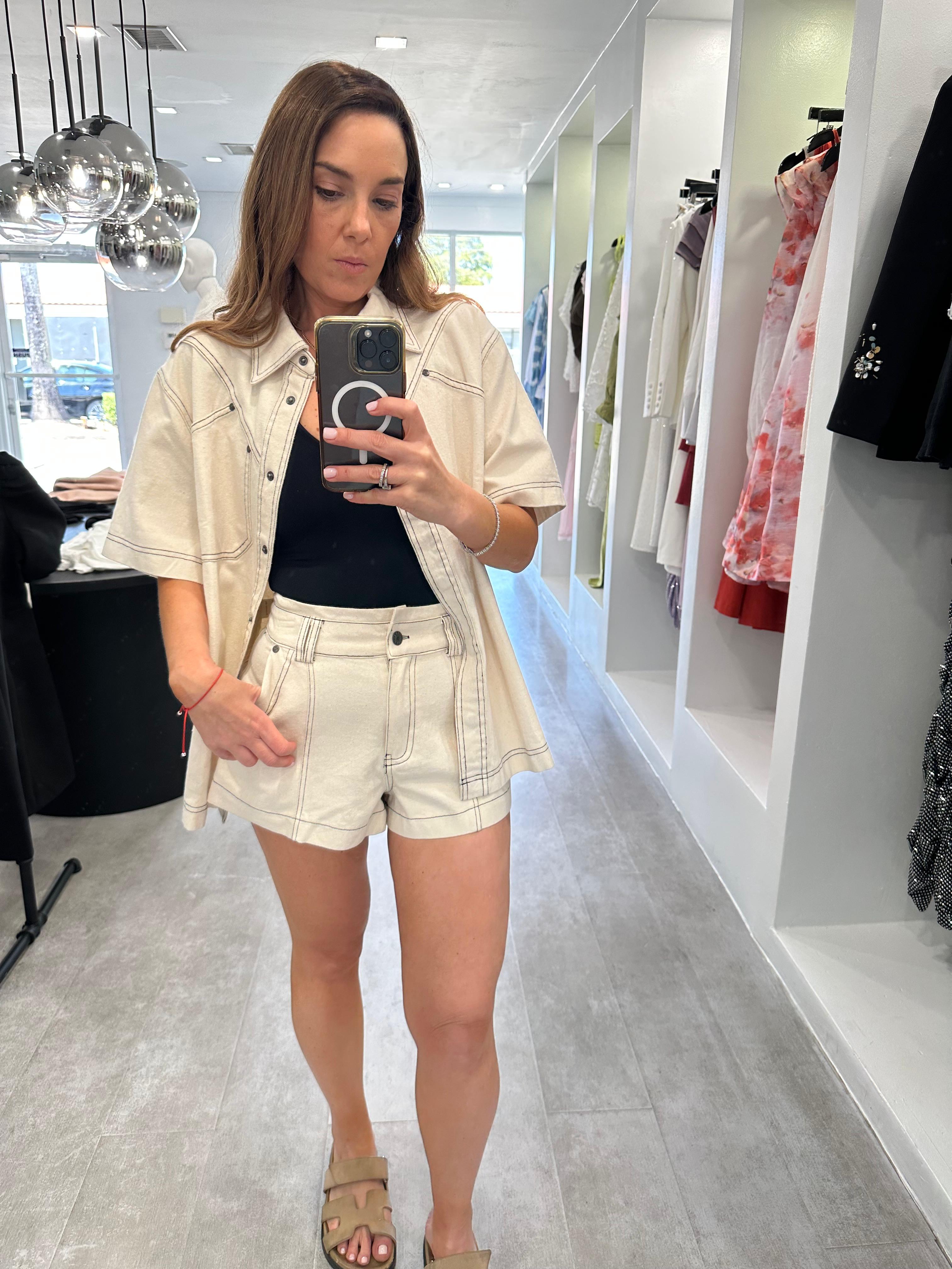 Barely Beige short set