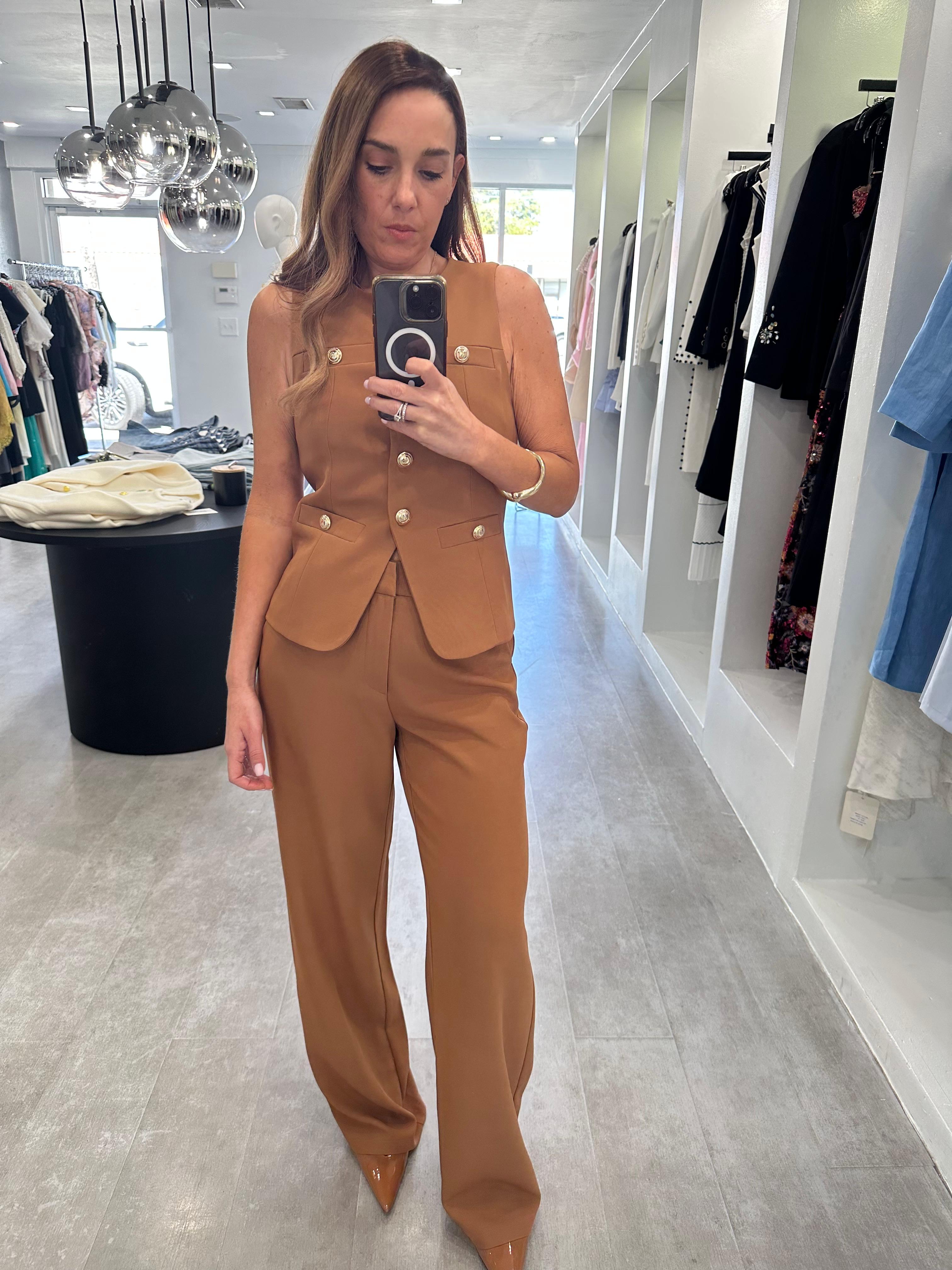 Camel gold vest set