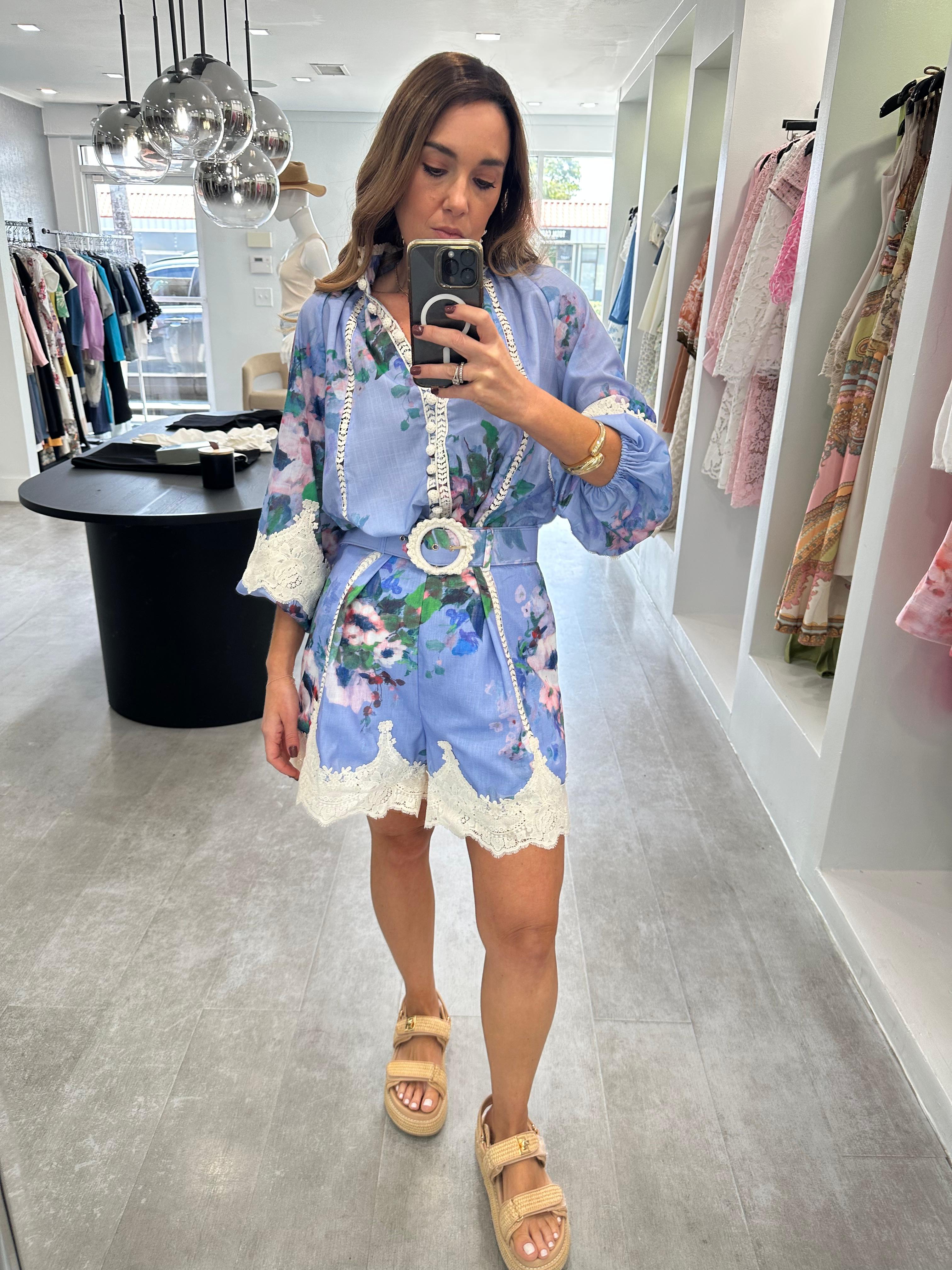 Flower print summer set