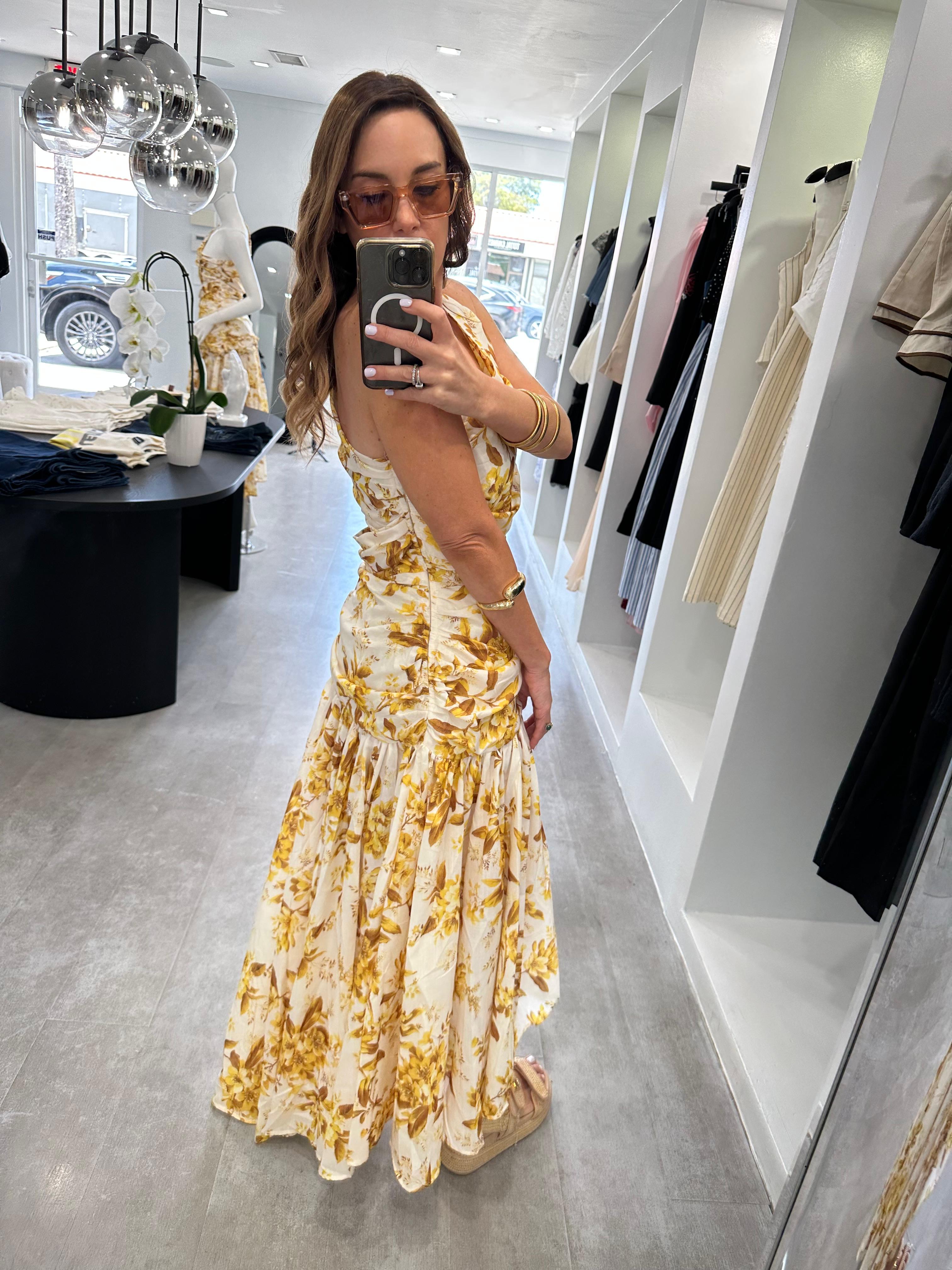 Yellow brown dress