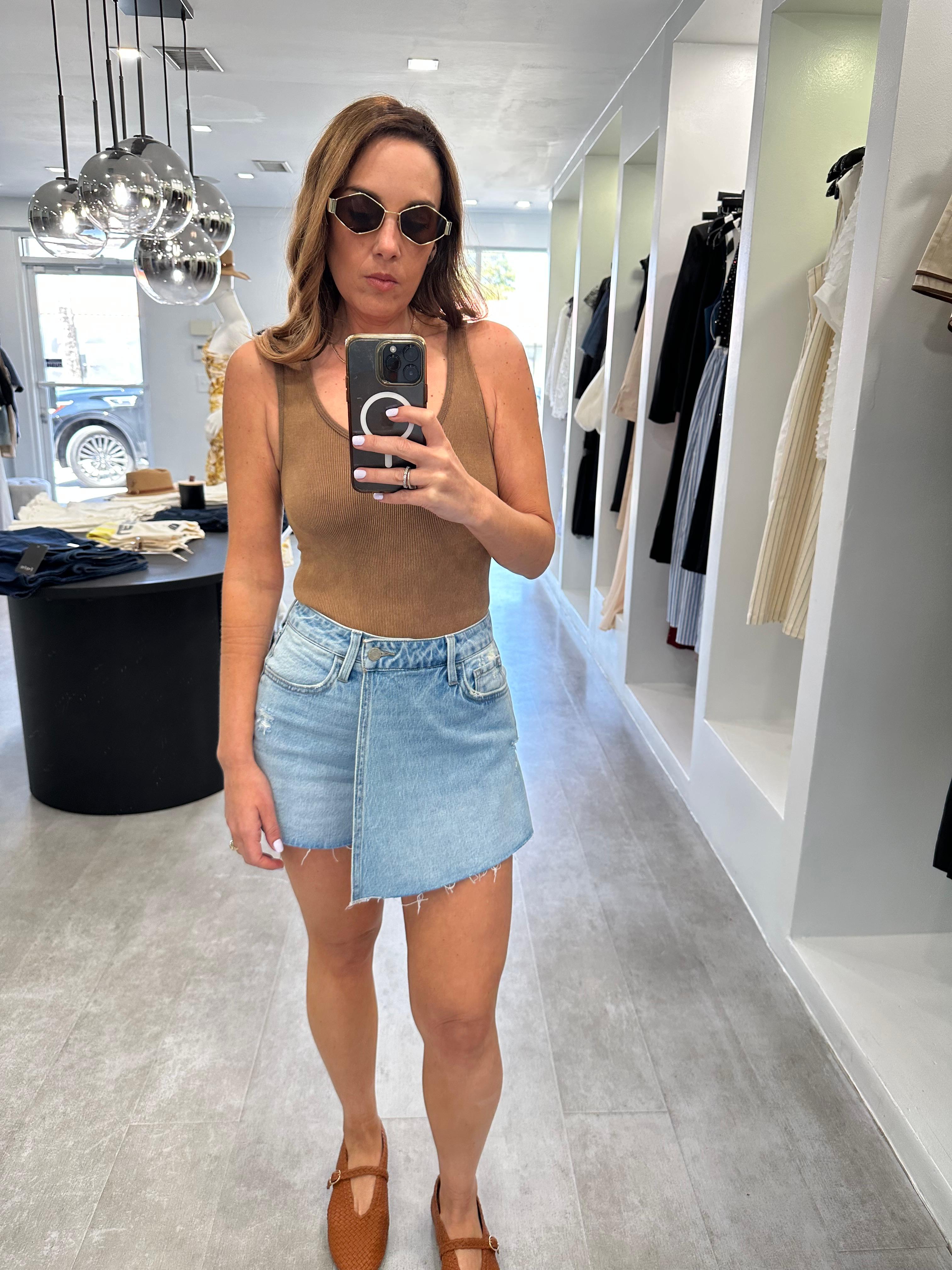 Denim skort