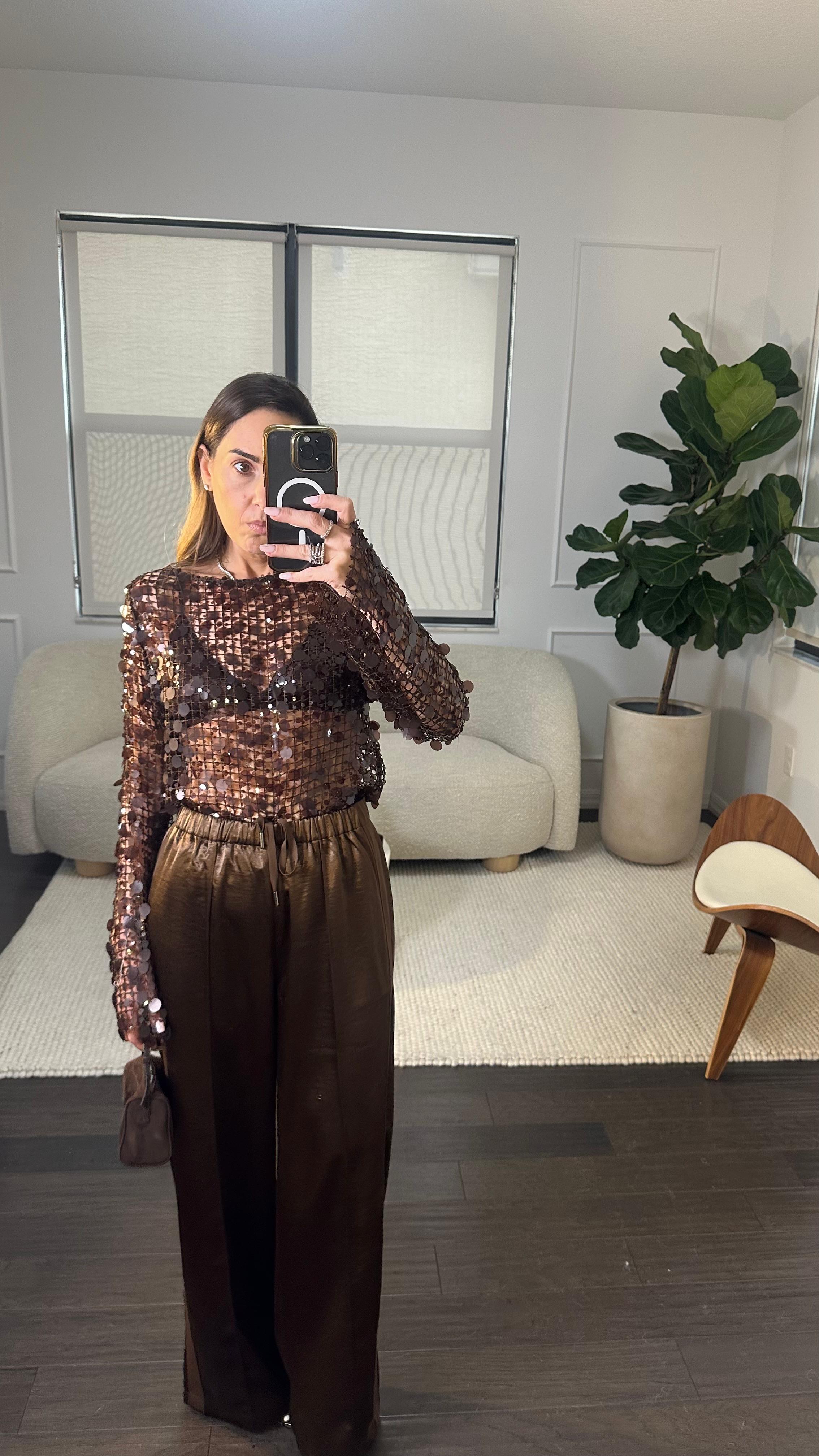 The Luxe Satin Pull-On Pant