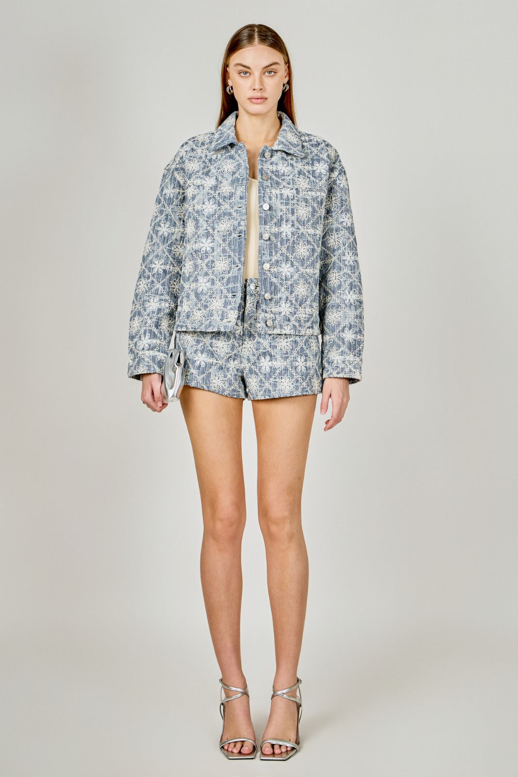 Bluebell Lace Denim Set