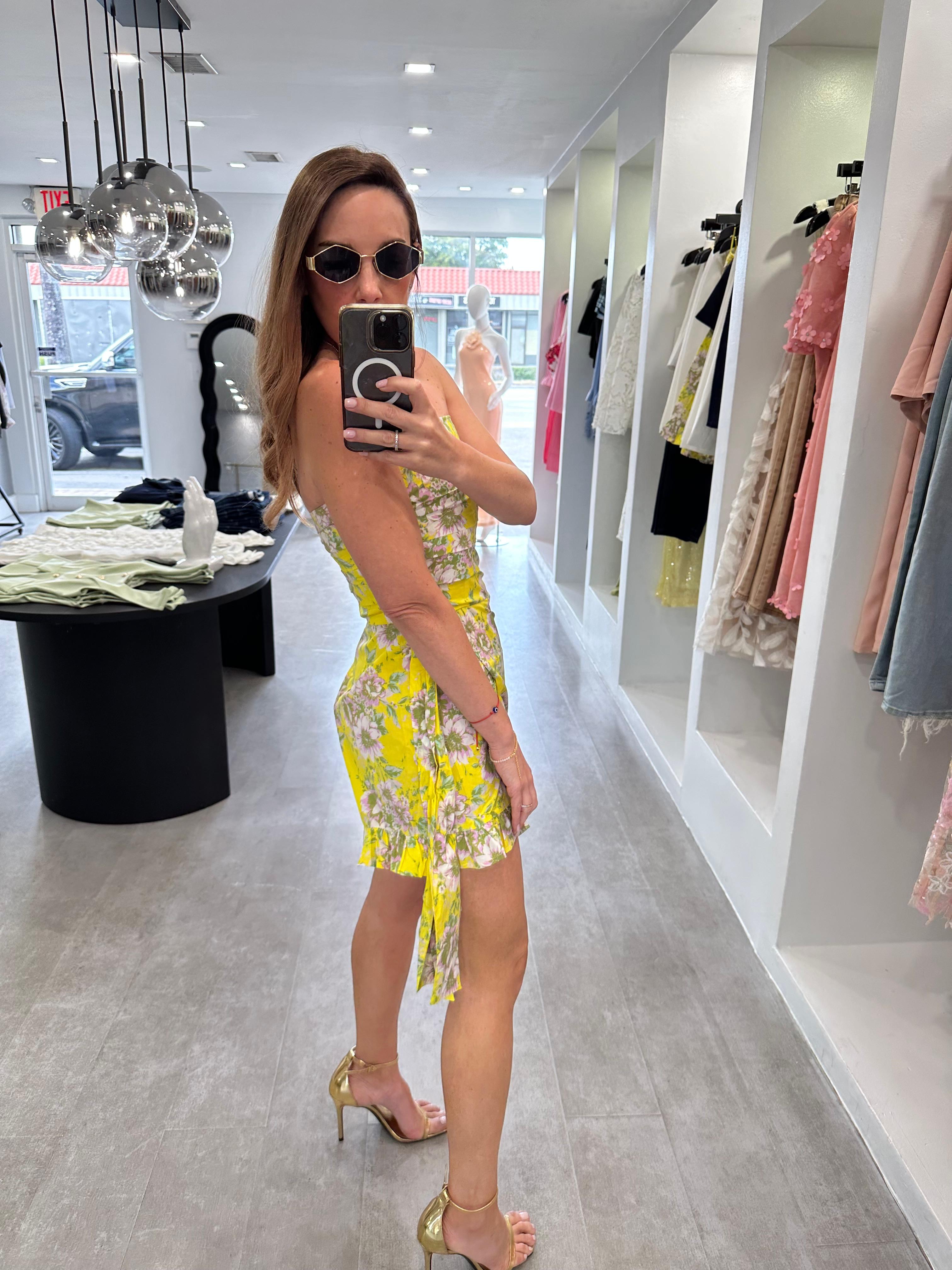 Yellow flower romper