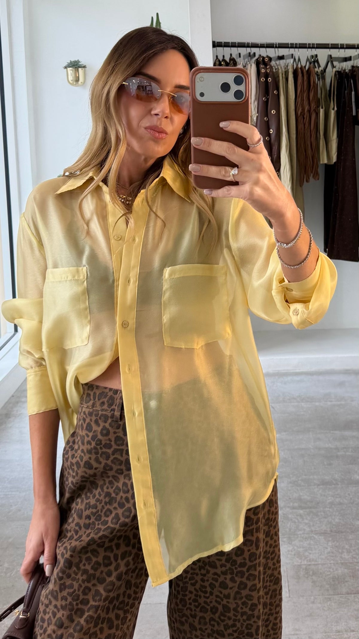 GOLDEN GLOW SHEER TOP