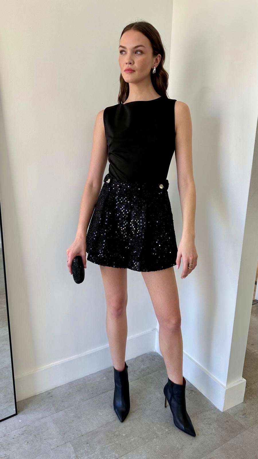 THE NOIR SEQUIN ROMPER