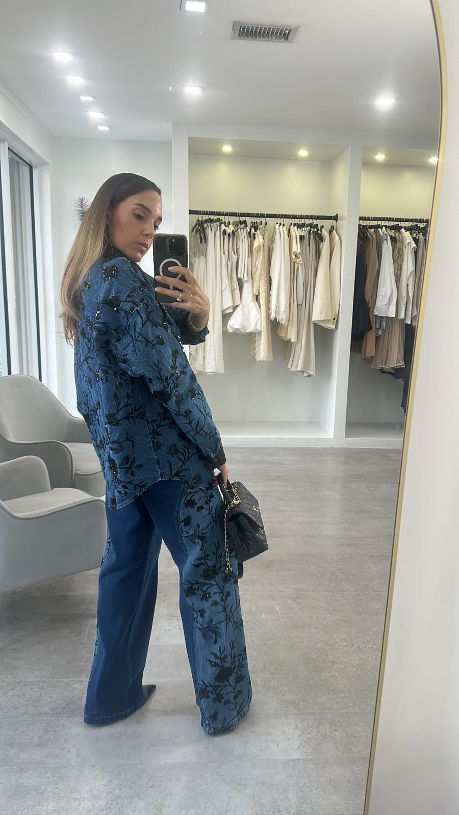 INDIGO SEQUIN SET