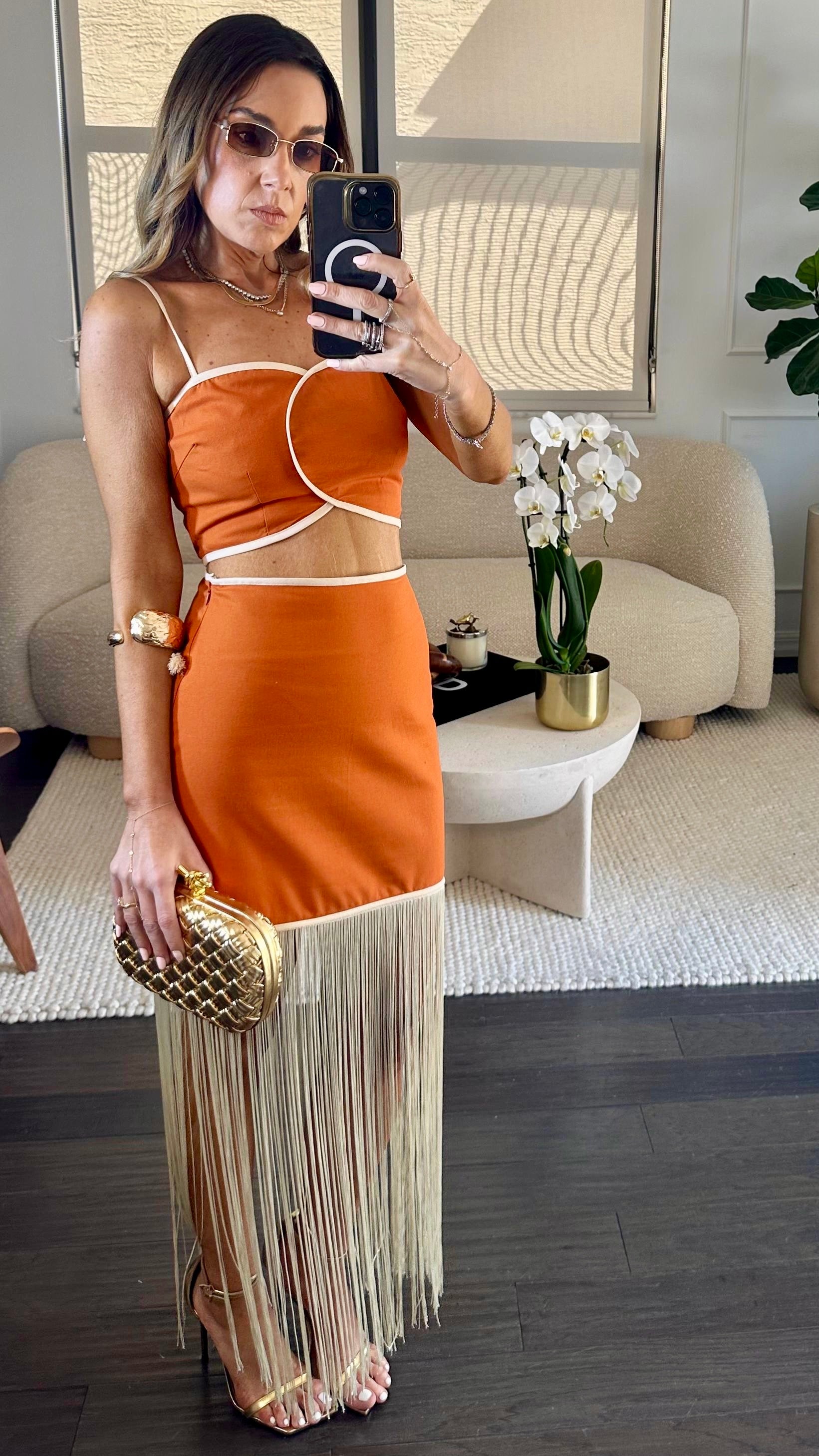 TERRA FRINGE SKIRT SET