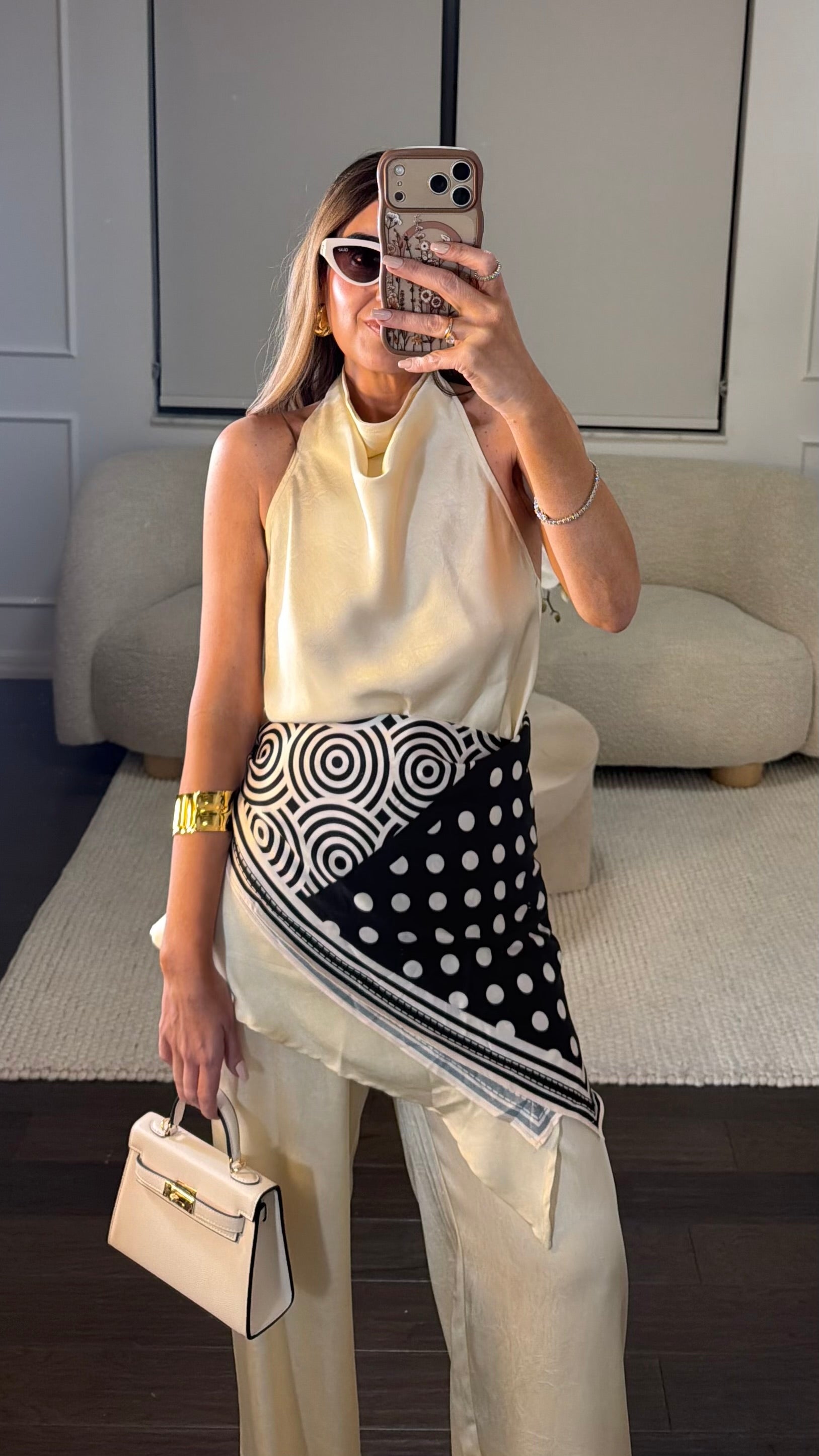 SILK POLKA BANDANA SET