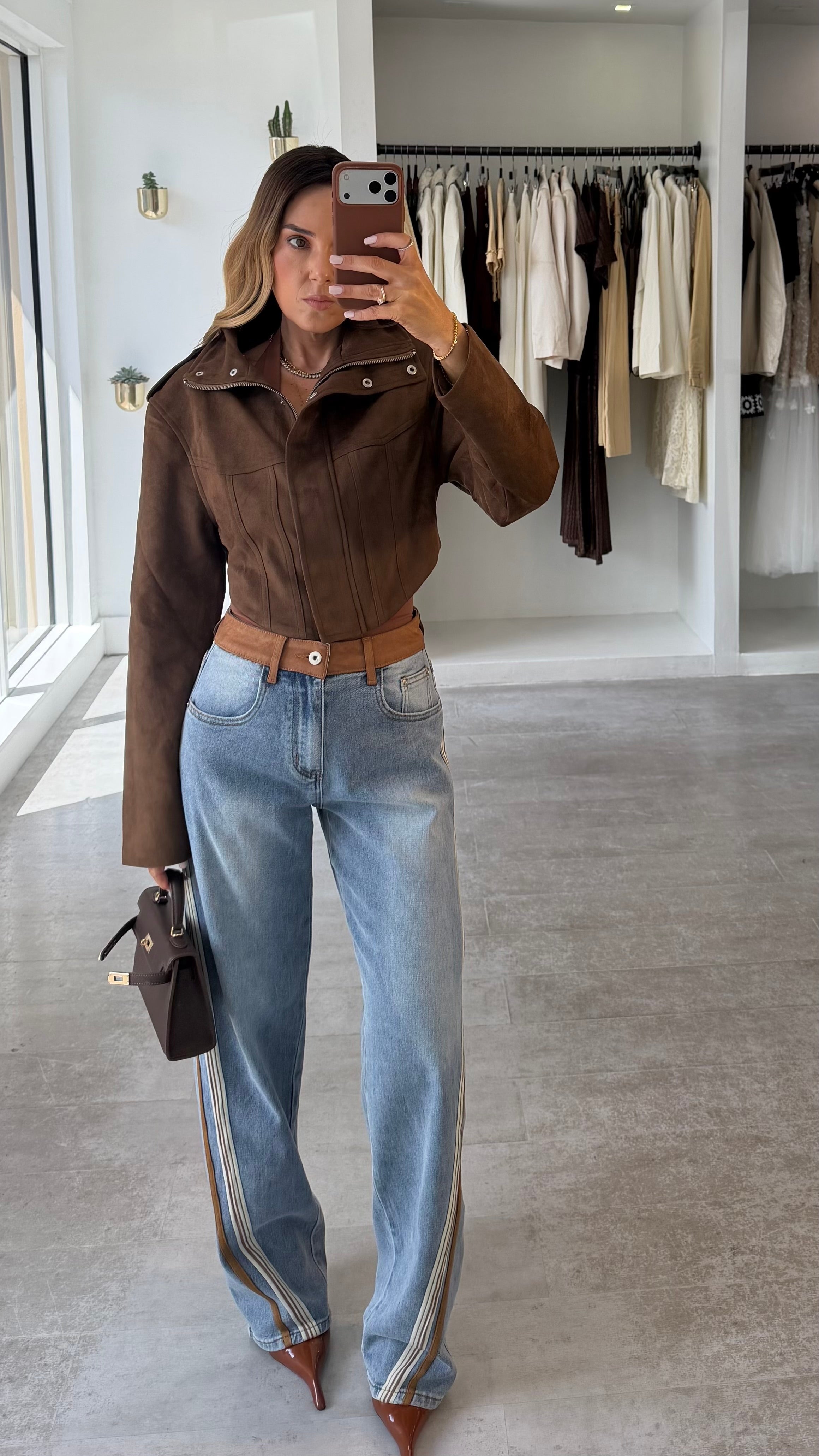SUEDE SCULPT JACKET