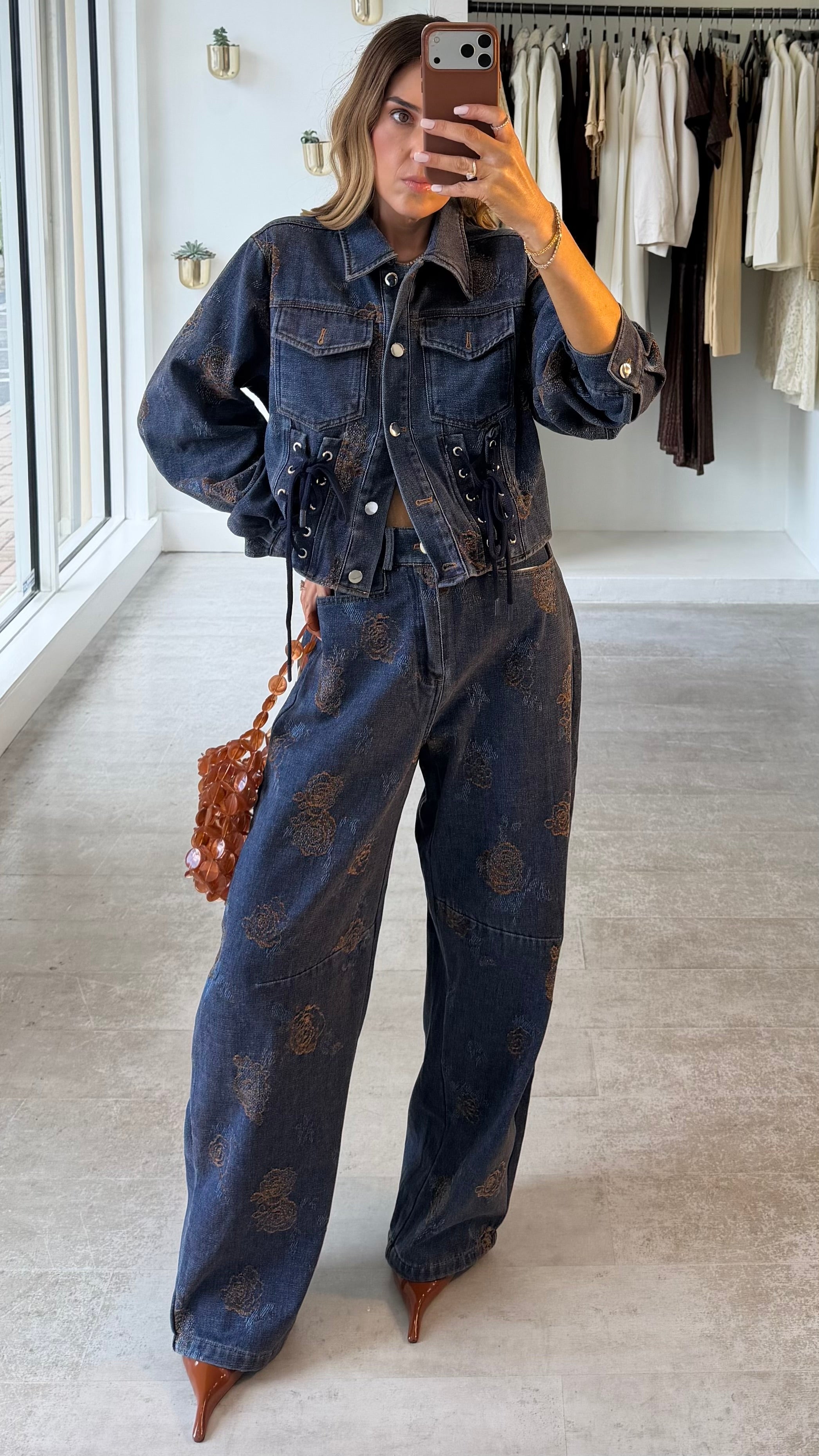 WILD ROSE DENIM SET