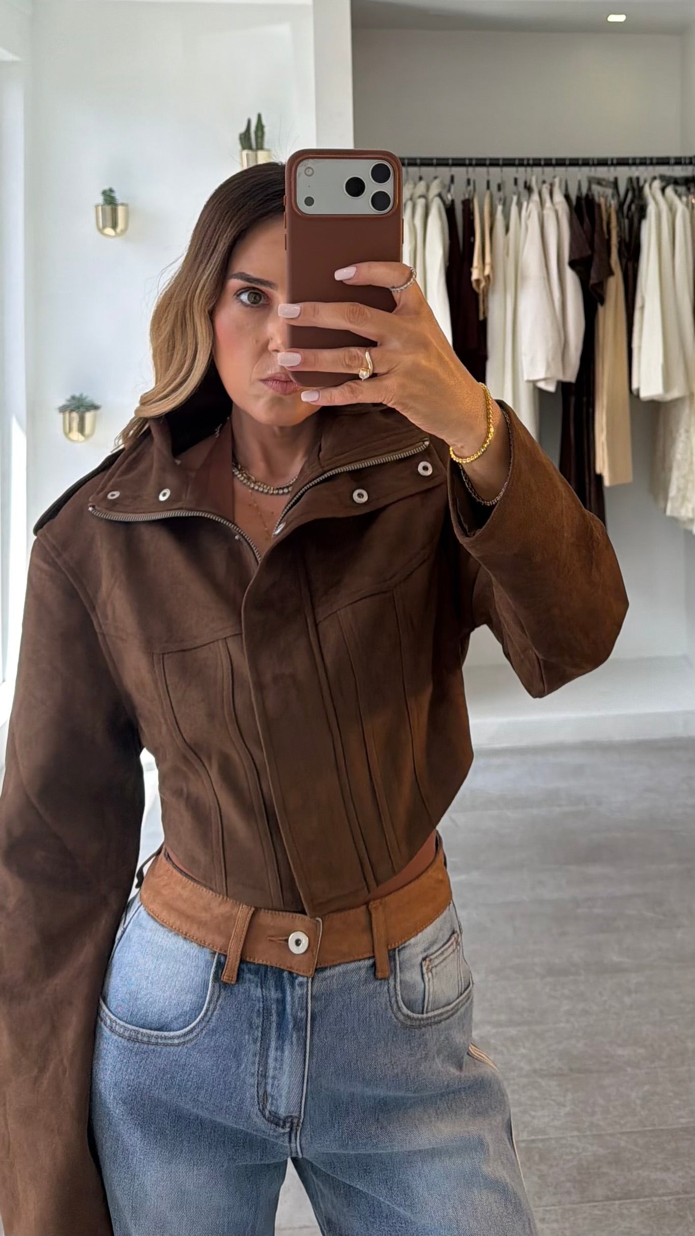 SUEDE SCULPT JACKET