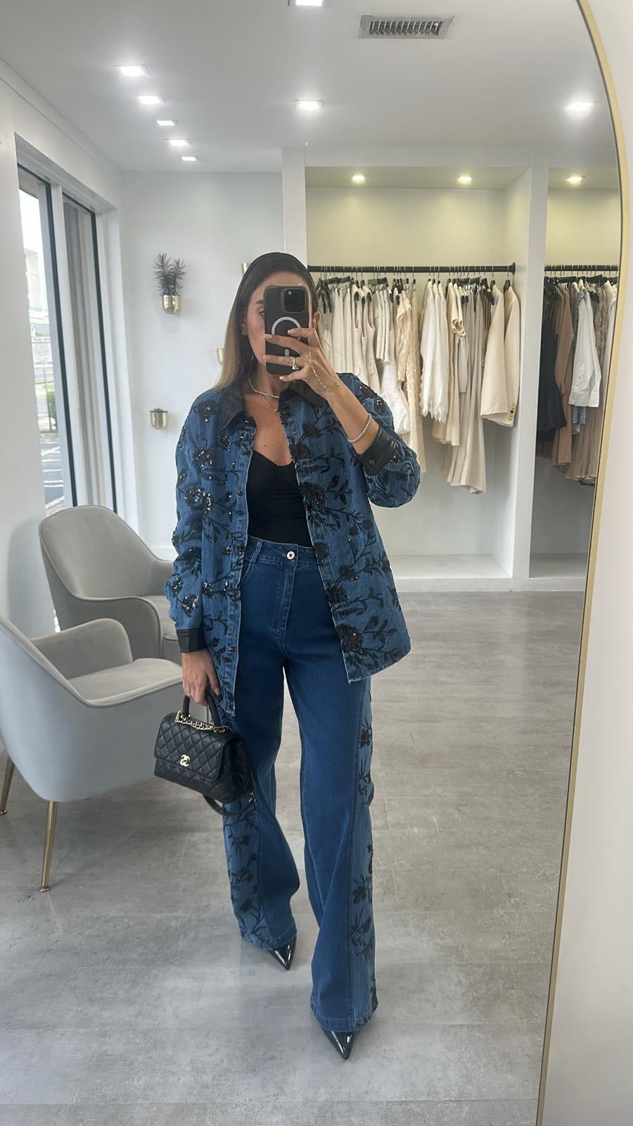 INDIGO SEQUIN SET