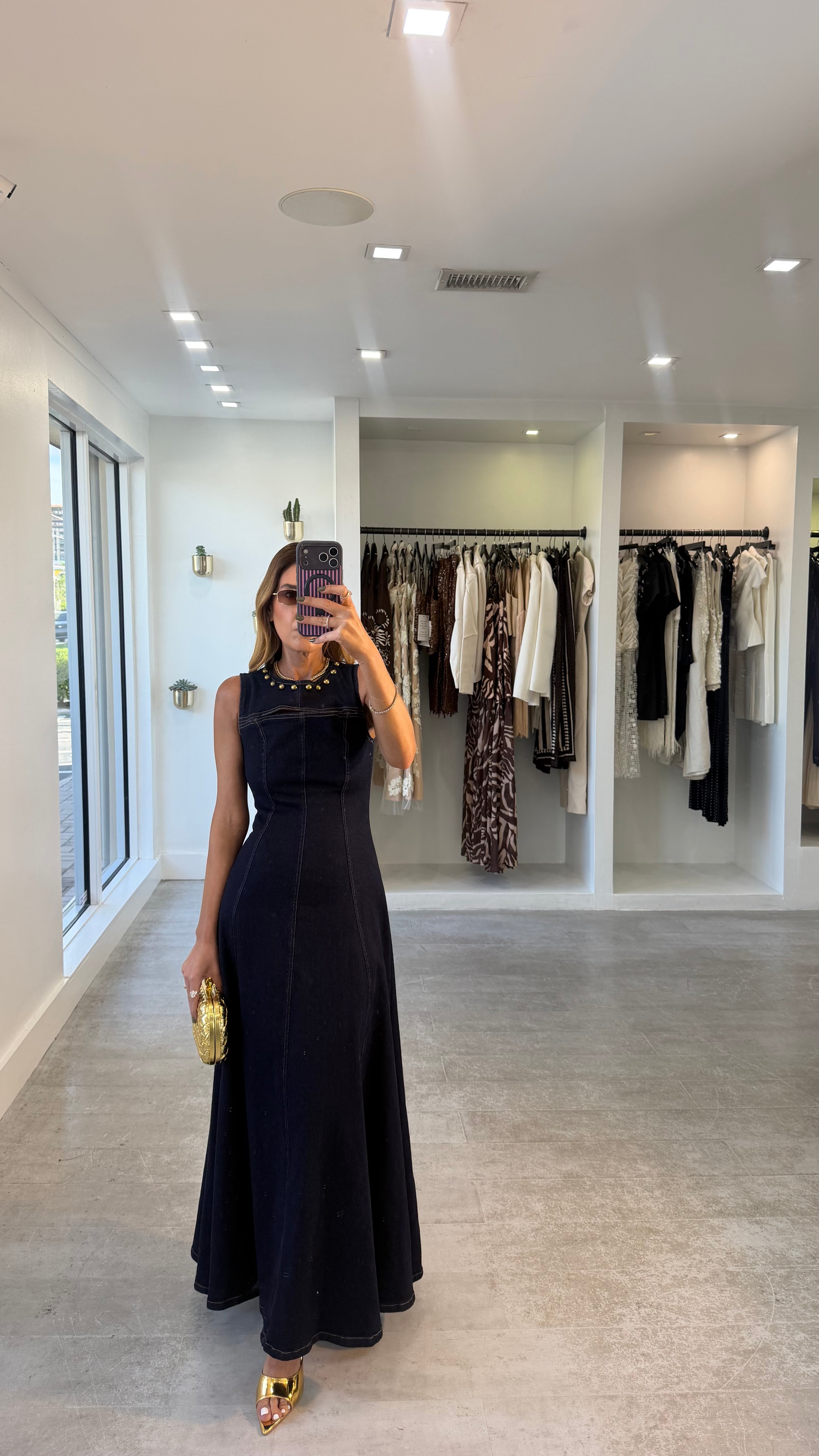 MIDNIGHT DENIM MIDI