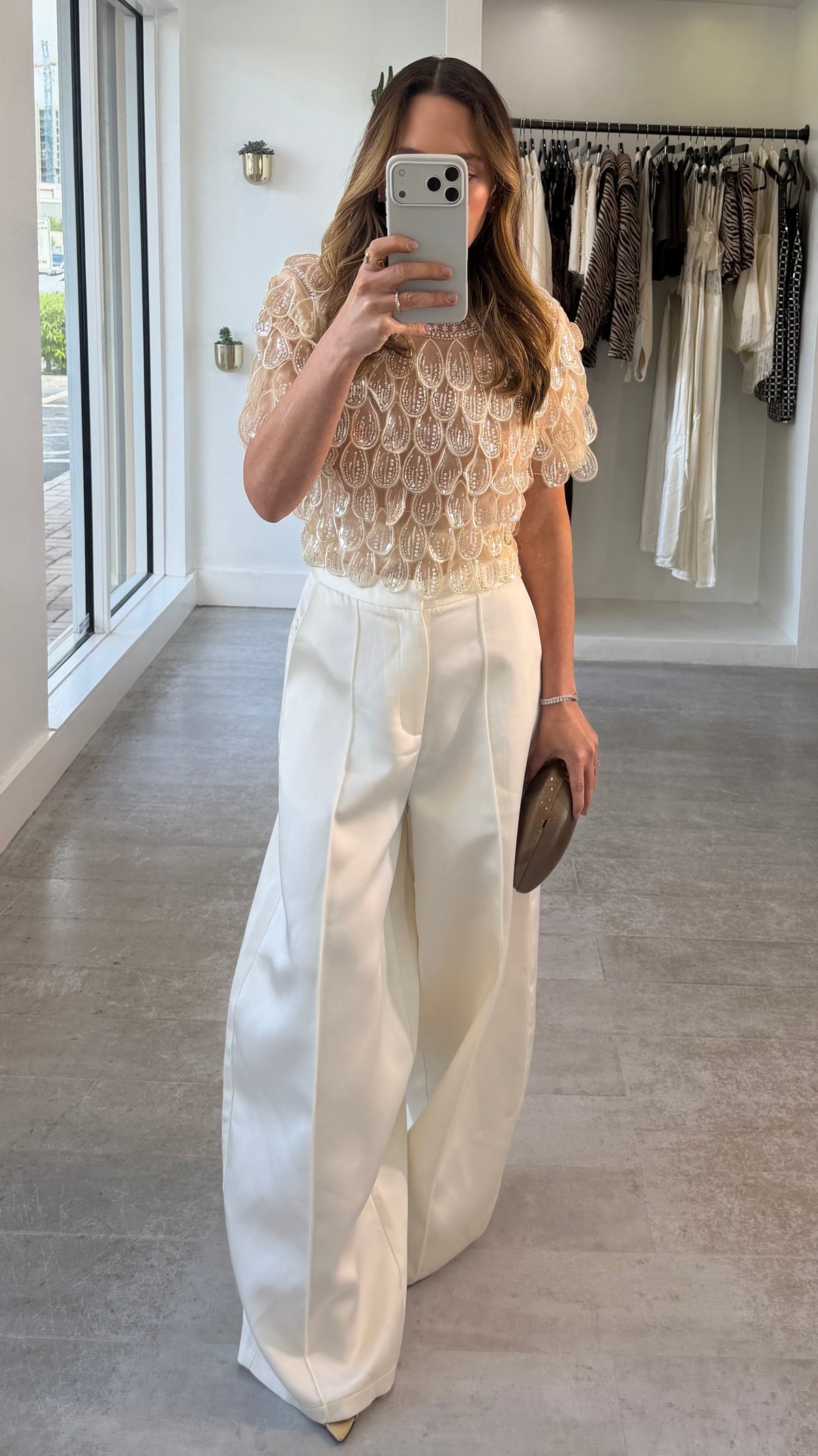 PETAL SHIMMER TOP