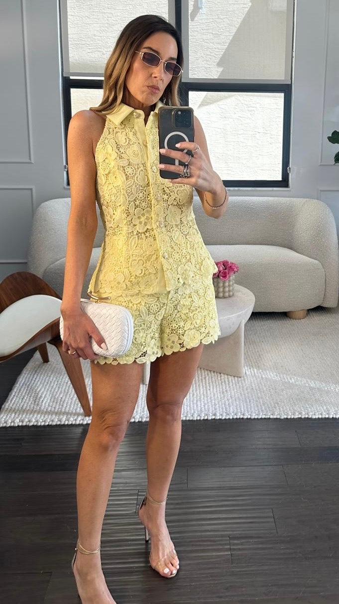 BUTTER LACE SHORT SET