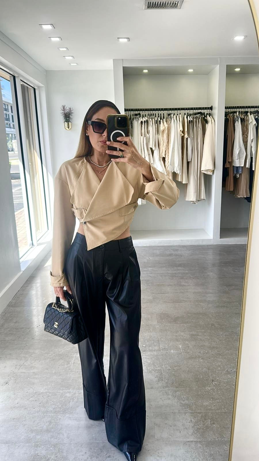 ASSYMETRICAL TRENCH TOP