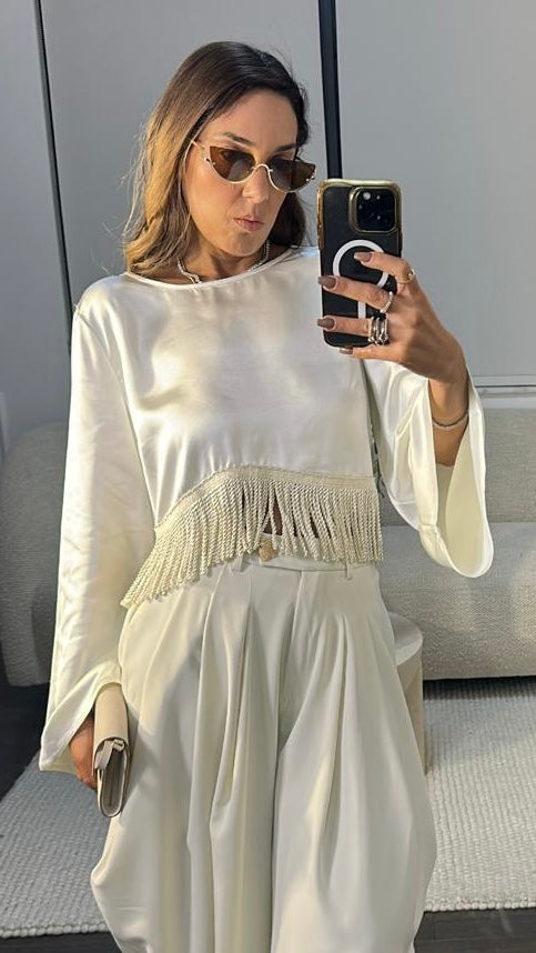 FRINGE PEARL TOP