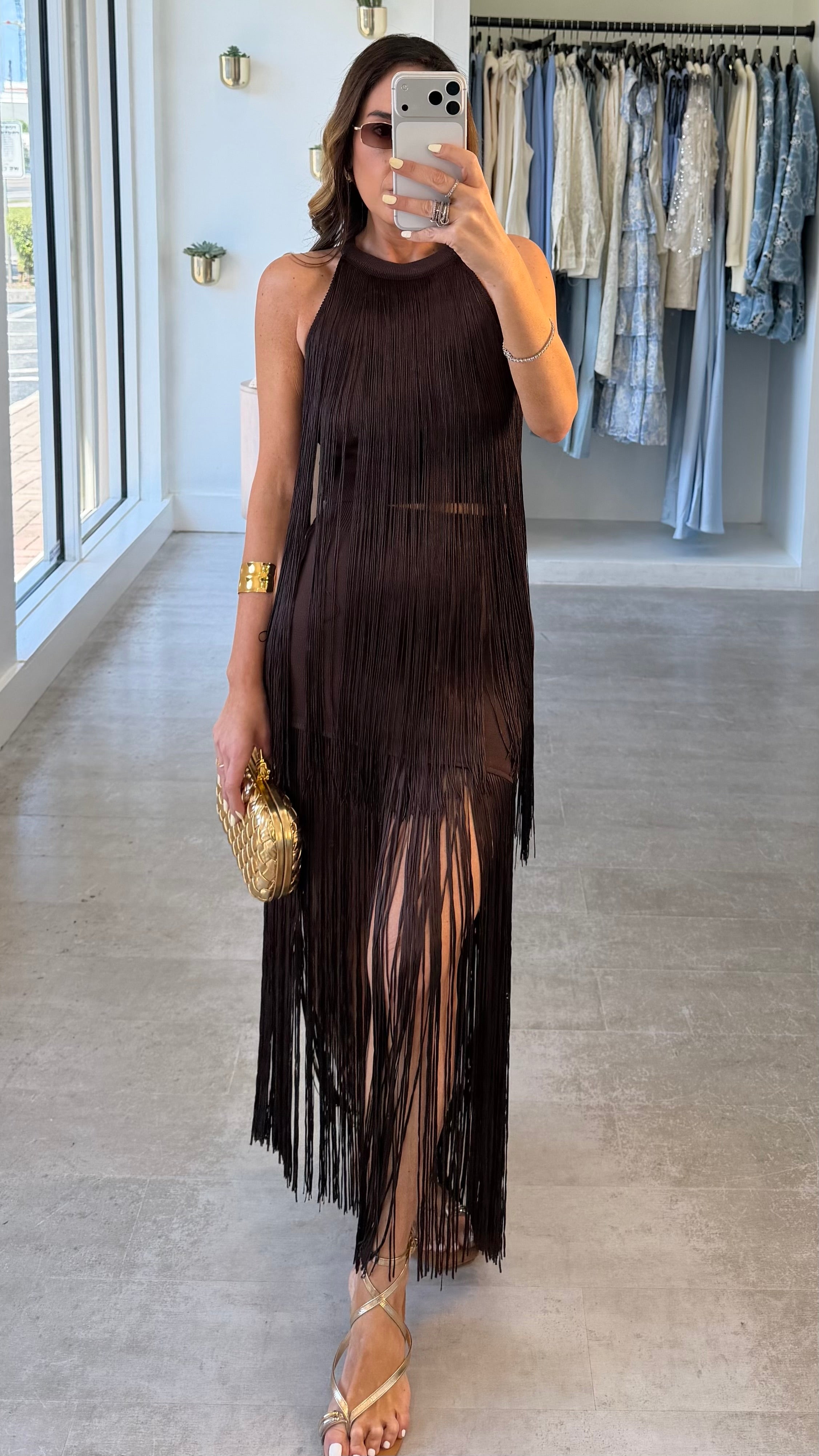 EXPRESSO FRINGE SKIRT SET