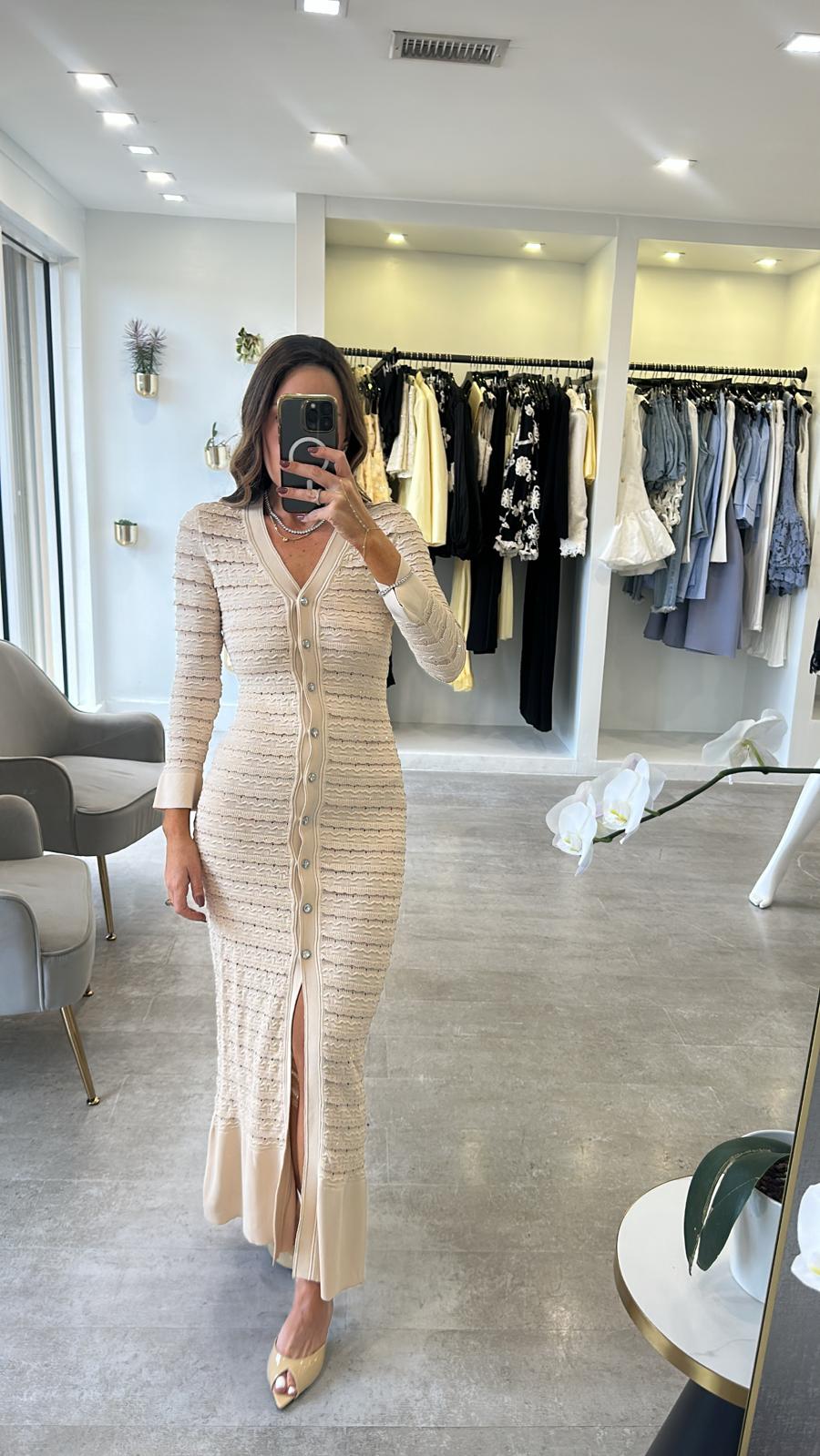 BEIGE ELEGANCE DRESS