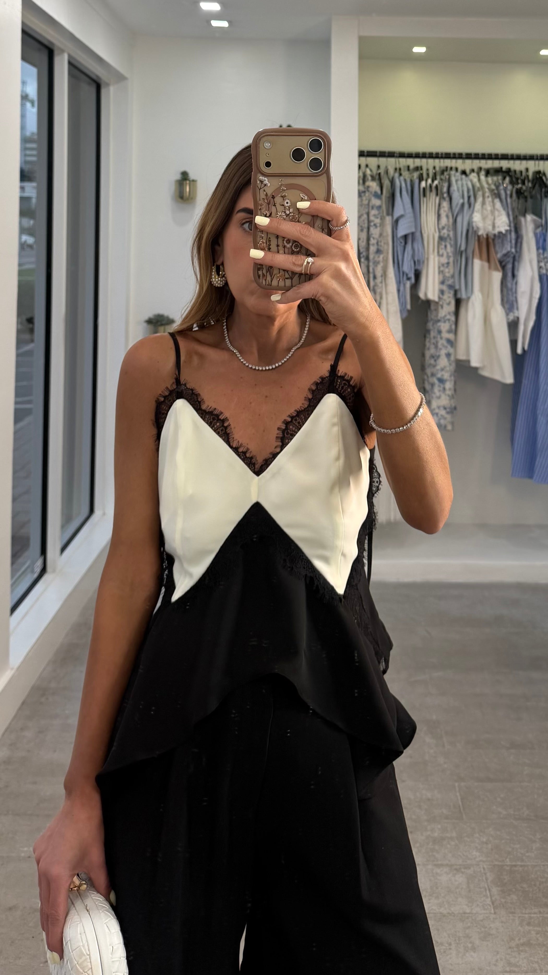 CONTRAST LACE CAMI
